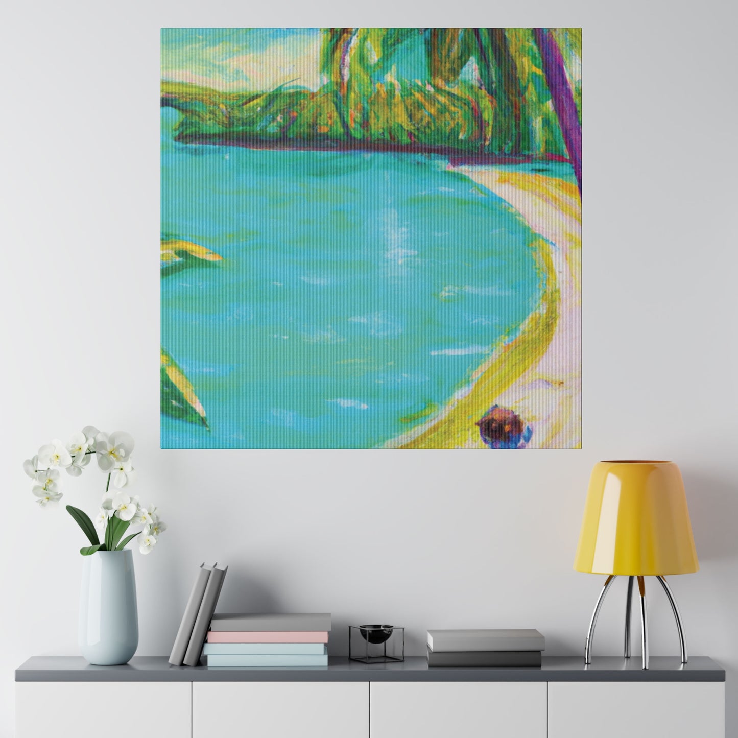 2421K - Bahamas Ocean Painting Print | Bahamas | Ocean | Beach | Poster | Home Decor | Wall Art | Canvas