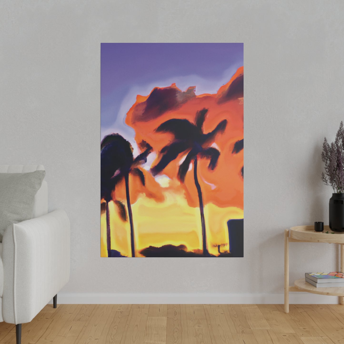 3415F - Miami Beach Sunset Painting Print | Miami | Beach | Sunset | Poster | Home Decor | Wall Art | Canvas