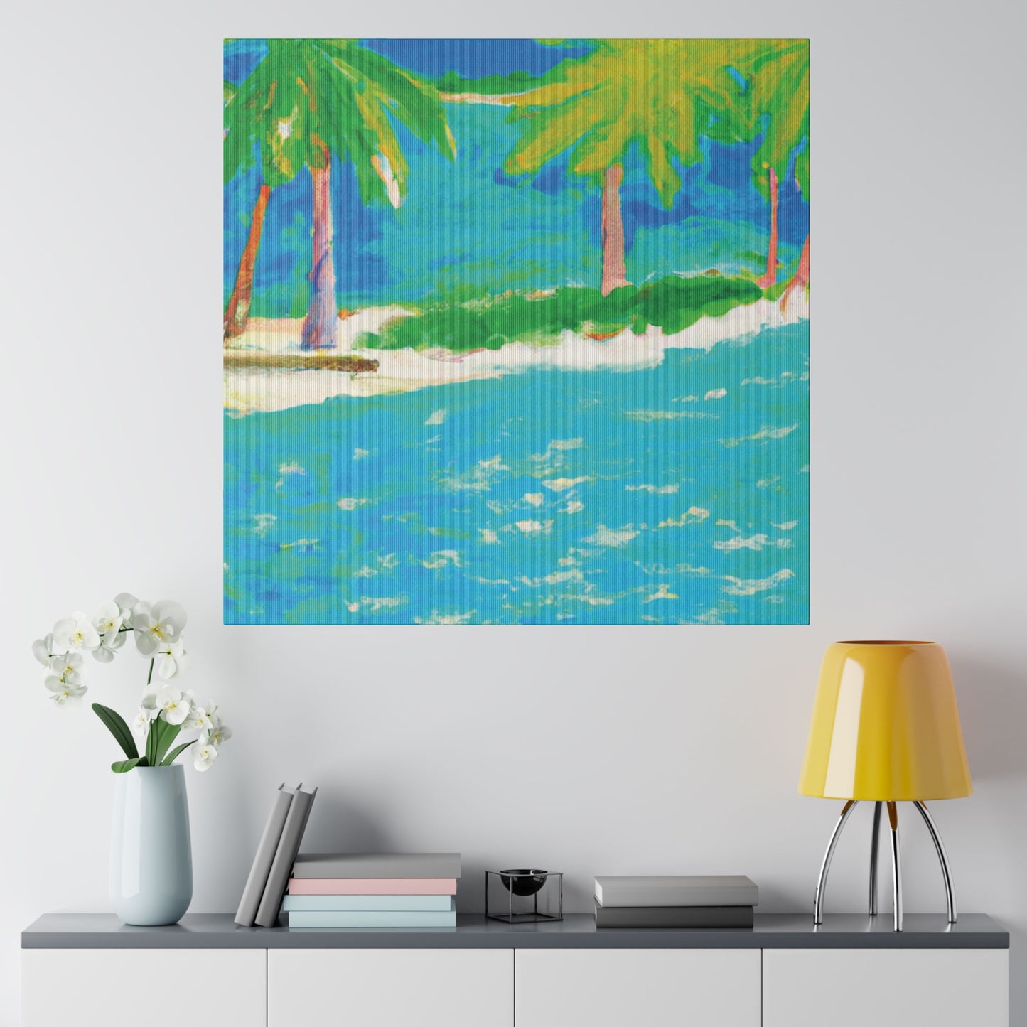 3271K - Bahamas Ocean Painting Print | Bahamas | Ocean | Beach | Poster | Home Decor | Wall Art | Canvas