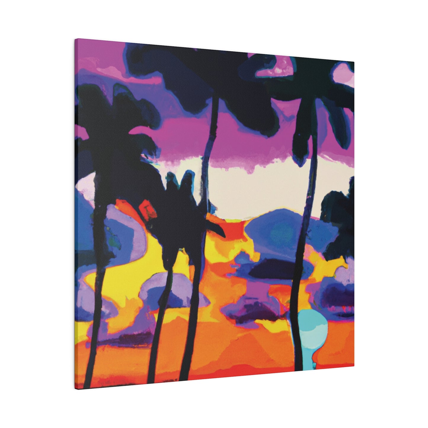 7455H - Miami Beach Sunset Painting Print | Miami | Beach | Sunset | Poster | Home Decor | Wall Art | Canvas