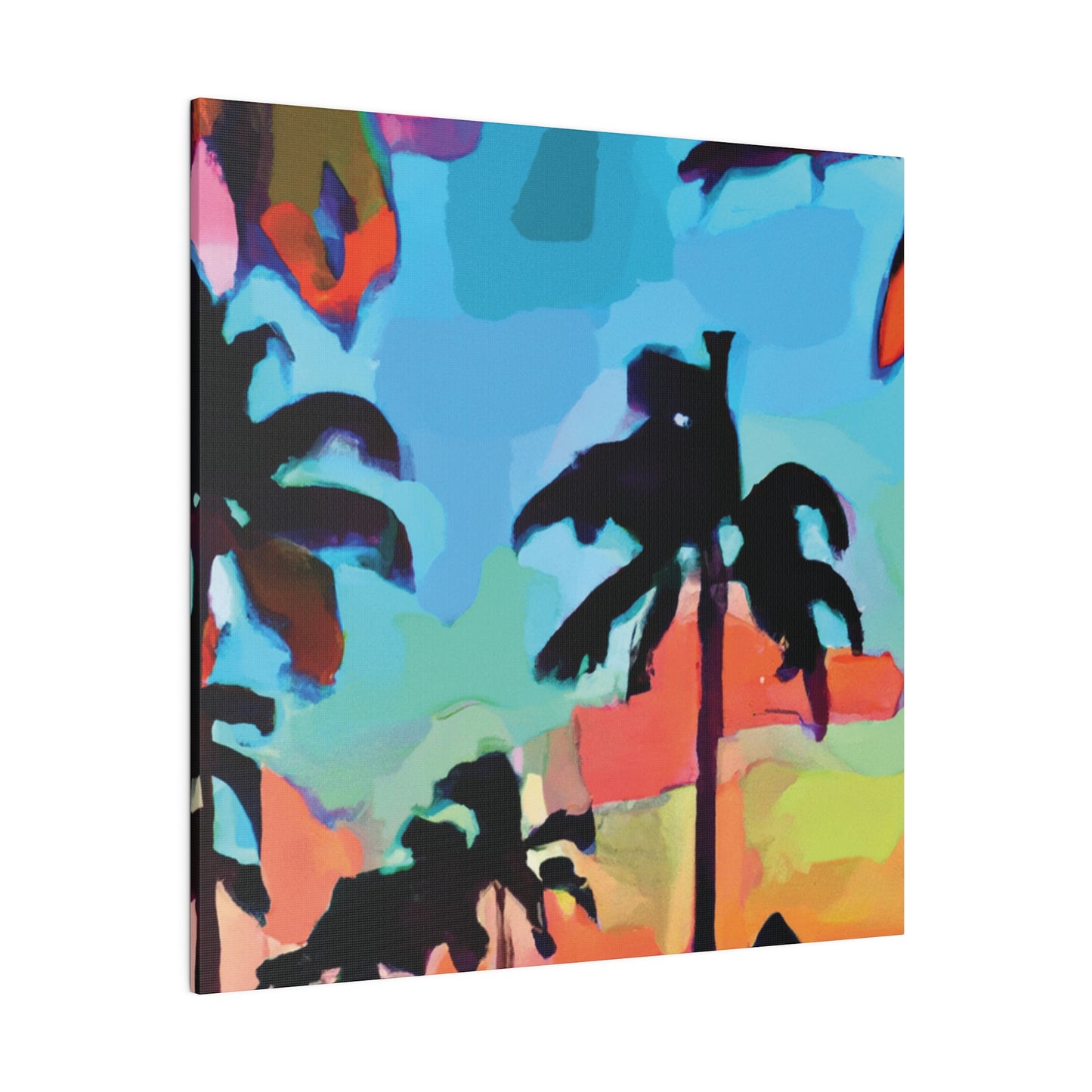 7439V - Miami Beach Sunset Painting Print | Miami | Beach | Sunset | Poster | Home Decor | Wall Art | Canvas