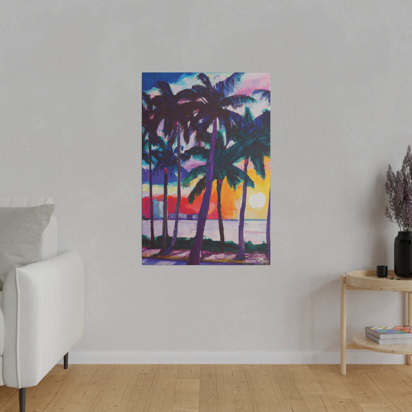 3259X - Miami Beach Sunset Painting Print | Miami | Beach | Sunset | Poster | Home Decor | Wall Art | Canvas