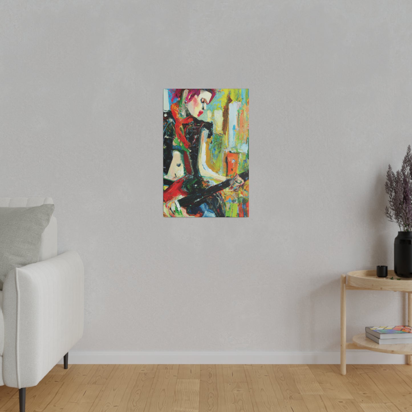4824H - Rockstar Oil Painting Style Print | Poster | Home Decor | Wall Art | Music Art | Canvas
