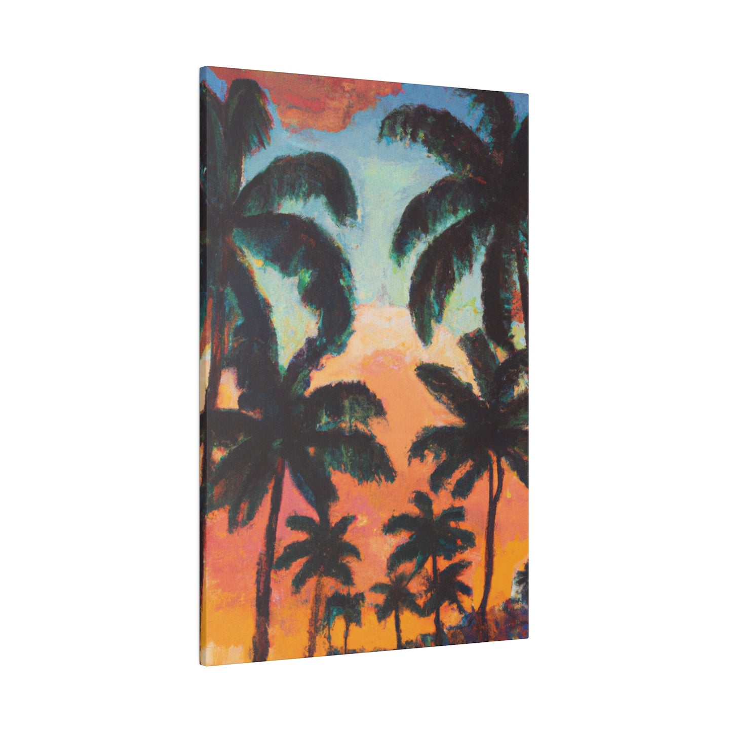 2854A - Miami Beach Sunset Painting Print | Miami | Beach | Sunset | Poster | Home Decor | Wall Art | Canvas