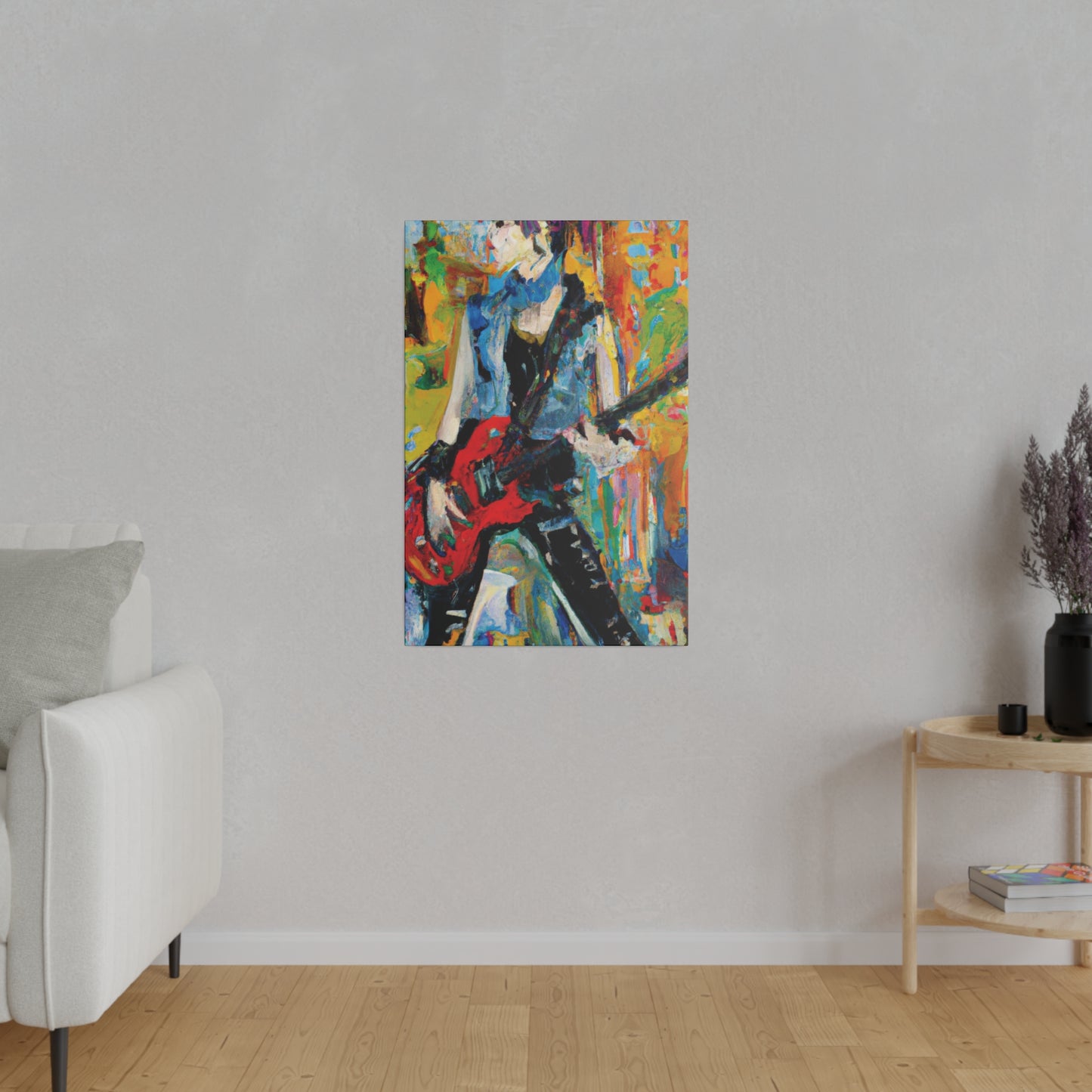 4721P - Rockstar Oil Painting Style Print | Poster | Home Decor | Wall Art | Music Art | Canvas