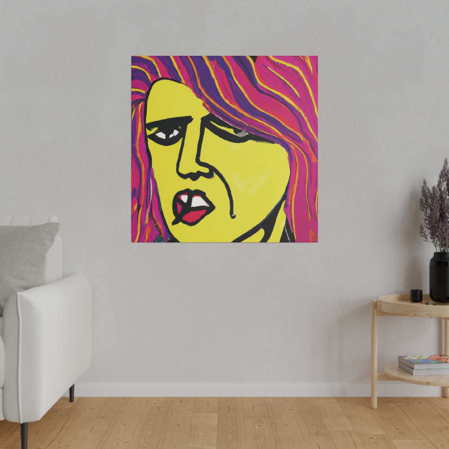 6639Q - Rockstar Painting Print | Face | Abstract | Poster | Home Decor | Wall Art | Music Art | Canvas