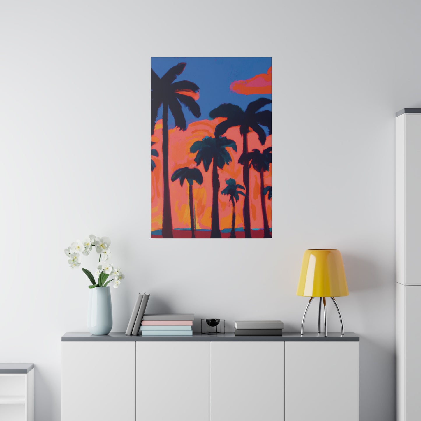 3239C - Miami Beach Sunset Painting Print | Miami | Beach | Sunset | Poster | Home Decor | Wall Art | Canvas