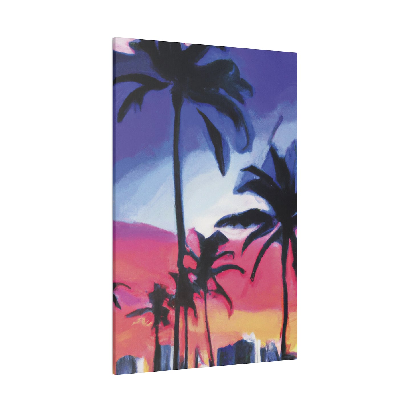 7473F - Miami Beach Sunset Painting Print | Miami | Beach | Sunset | Poster | Home Decor | Wall Art | Canvas