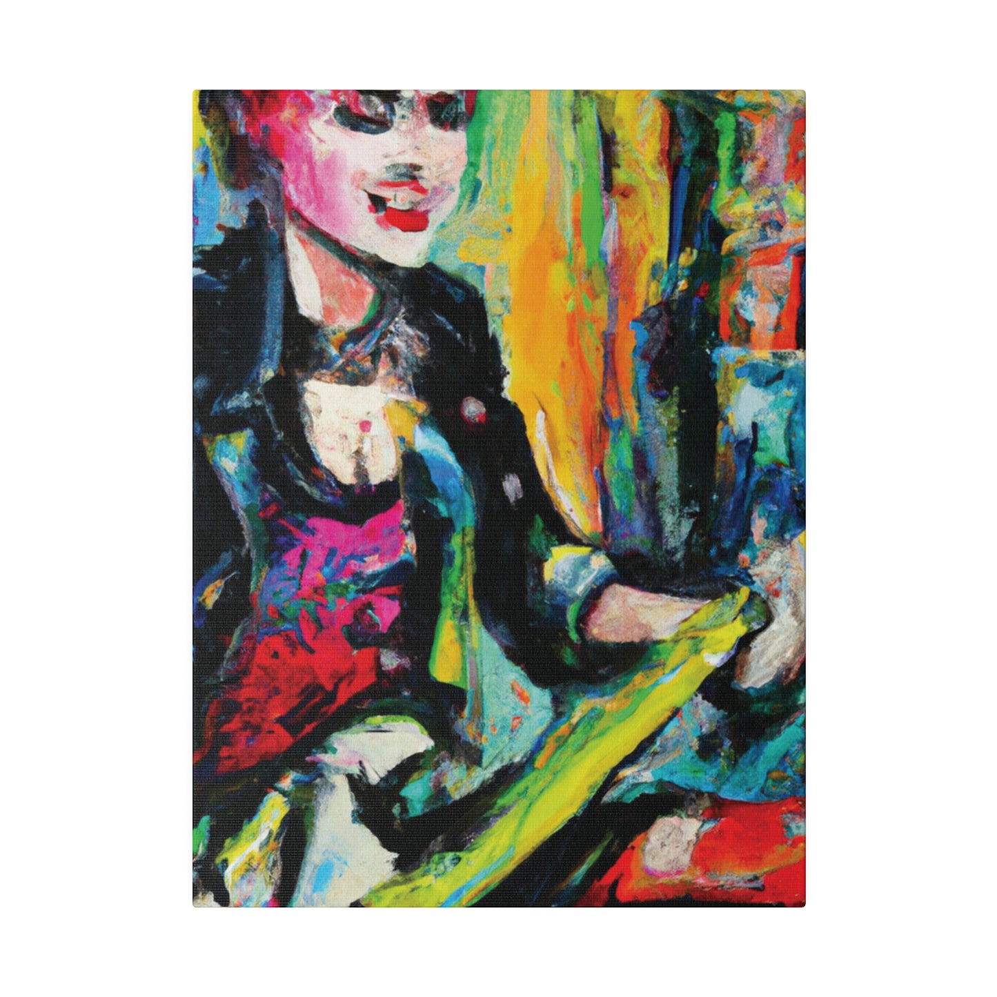 2784T - Rockstar Oil Painting Style Print | Poster | Home Decor | Wall Art | Music Art | Canvas