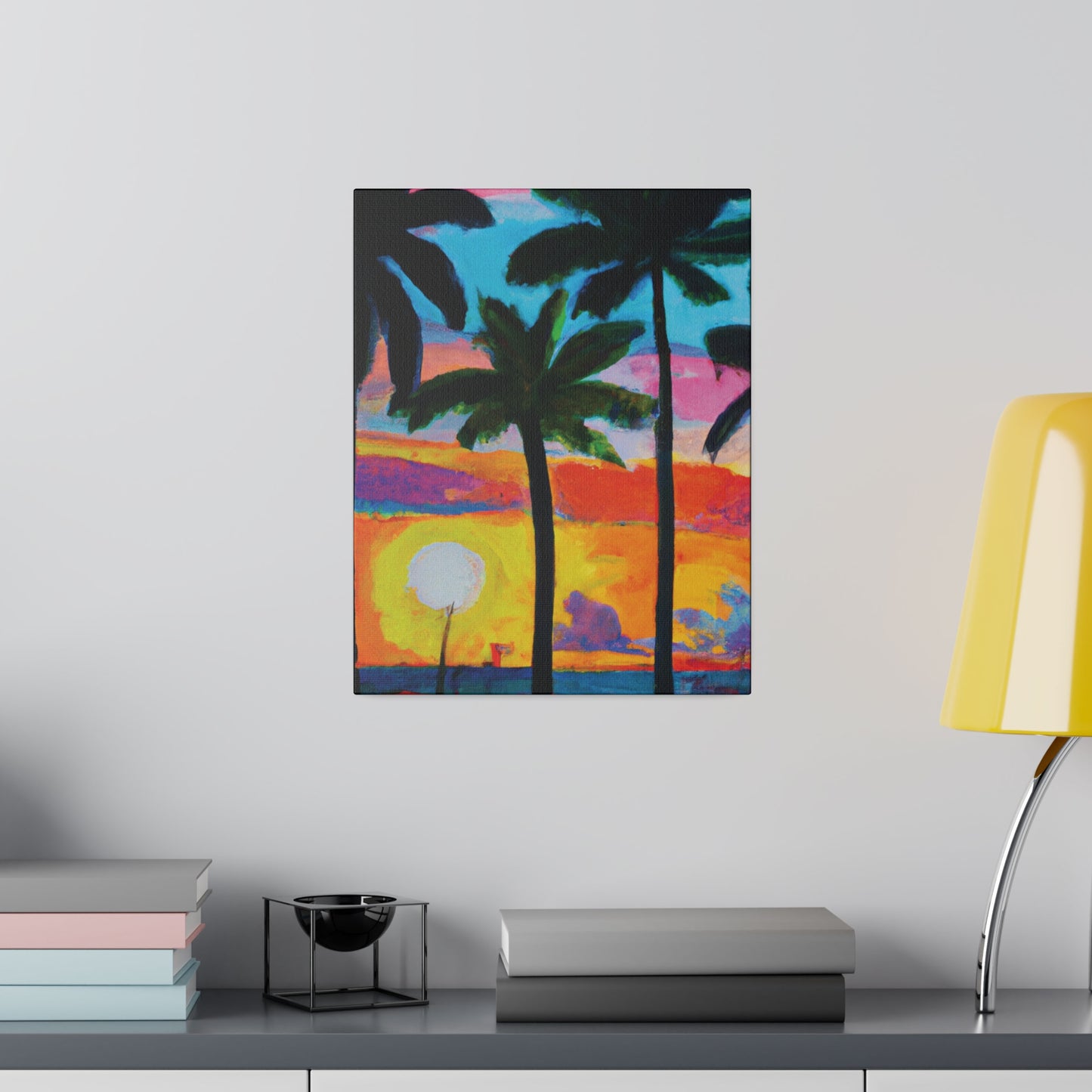 9043Y - Miami Beach Sunset Painting Print | Miami | Beach | Sunset | Poster | Home Decor | Wall Art | Canvas