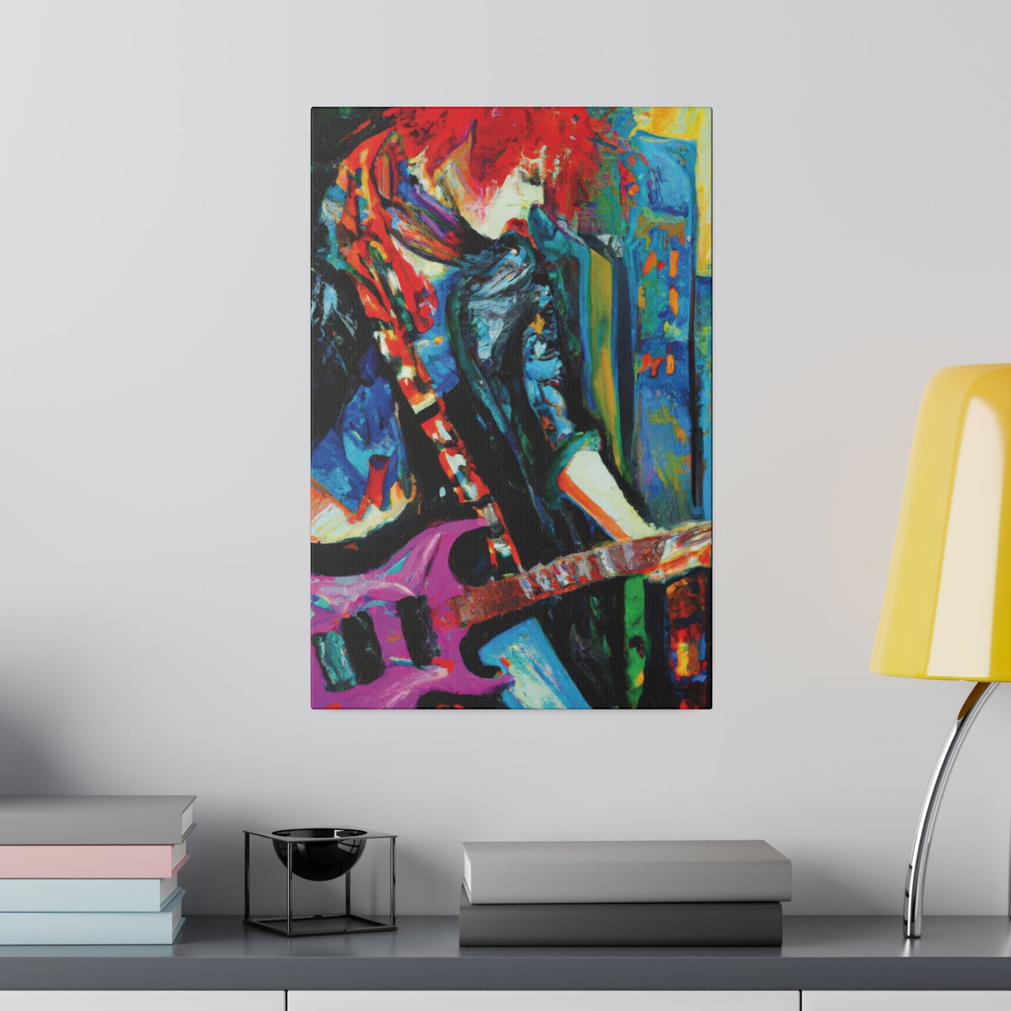 8461D - Rockstar Oil Painting Style Print | Poster | Home Decor | Wall Art | Music Art | Canvas