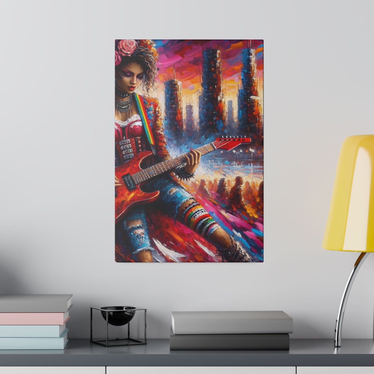 6794Z - Rockstar Oil Painting Style Print | Poster | Home Decor | Wall Art | Music Art | Canvas