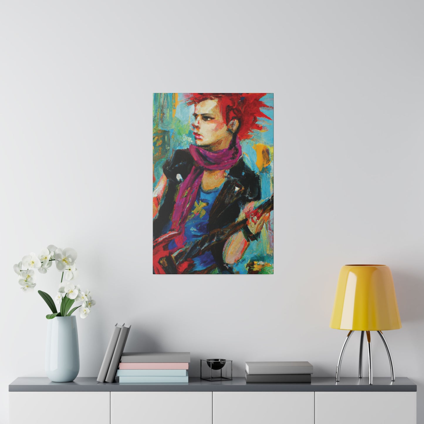 4638X - Rockstar Oil Painting Style Print | Poster | Home Decor | Wall Art | Music Art | Canvas