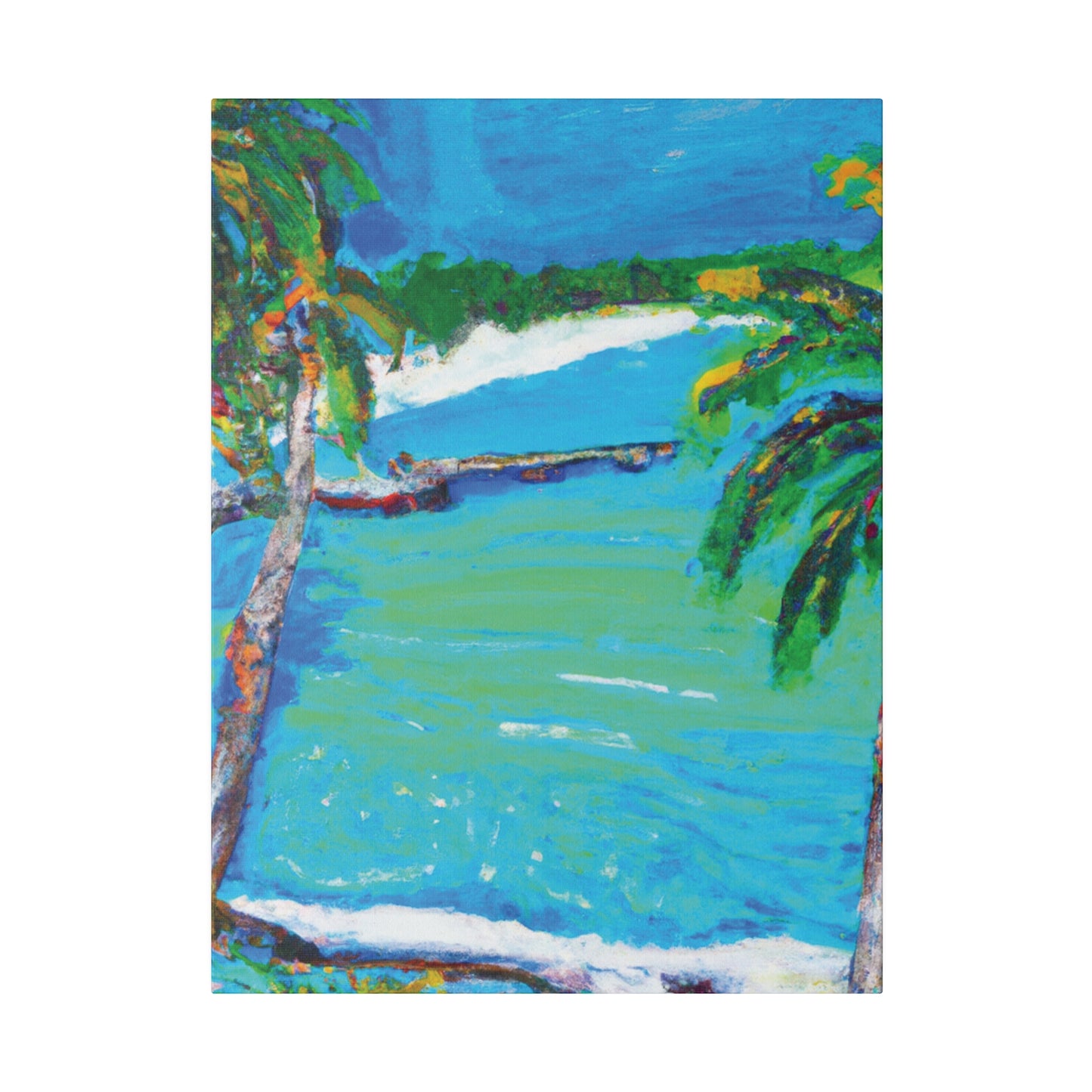 2499M - Bahamas Ocean Painting Print | Bahamas | Ocean | Beach | Poster | Home Decor | Wall Art | Canvas