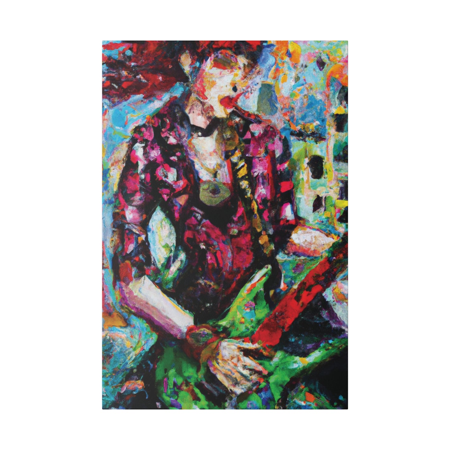 9453F - Rockstar Oil Painting Style Print | Poster | Home Decor | Wall Art | Music Art | Canvas