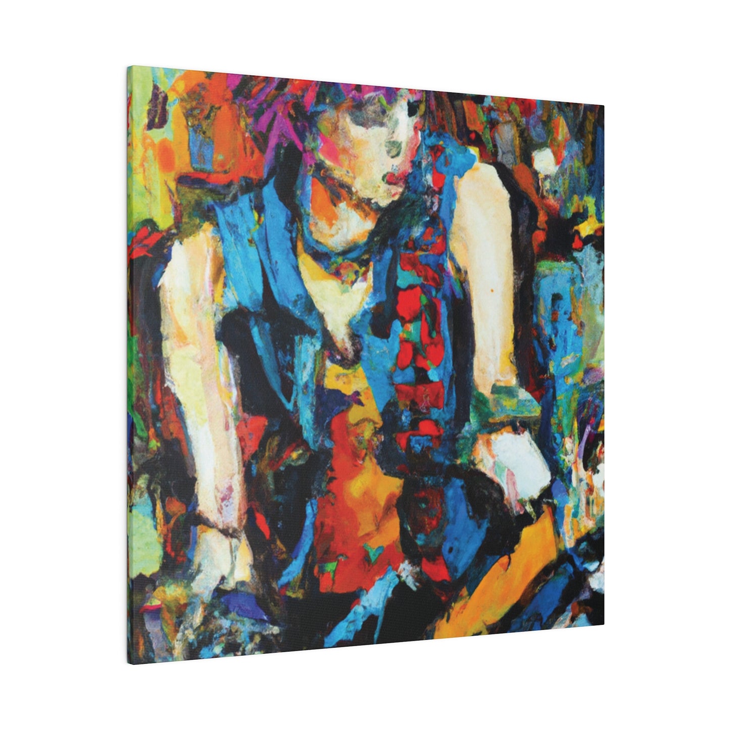 5373K - Rockstar Oil Painting Style Print | Poster | Home Decor | Wall Art | Music Art | Canvas