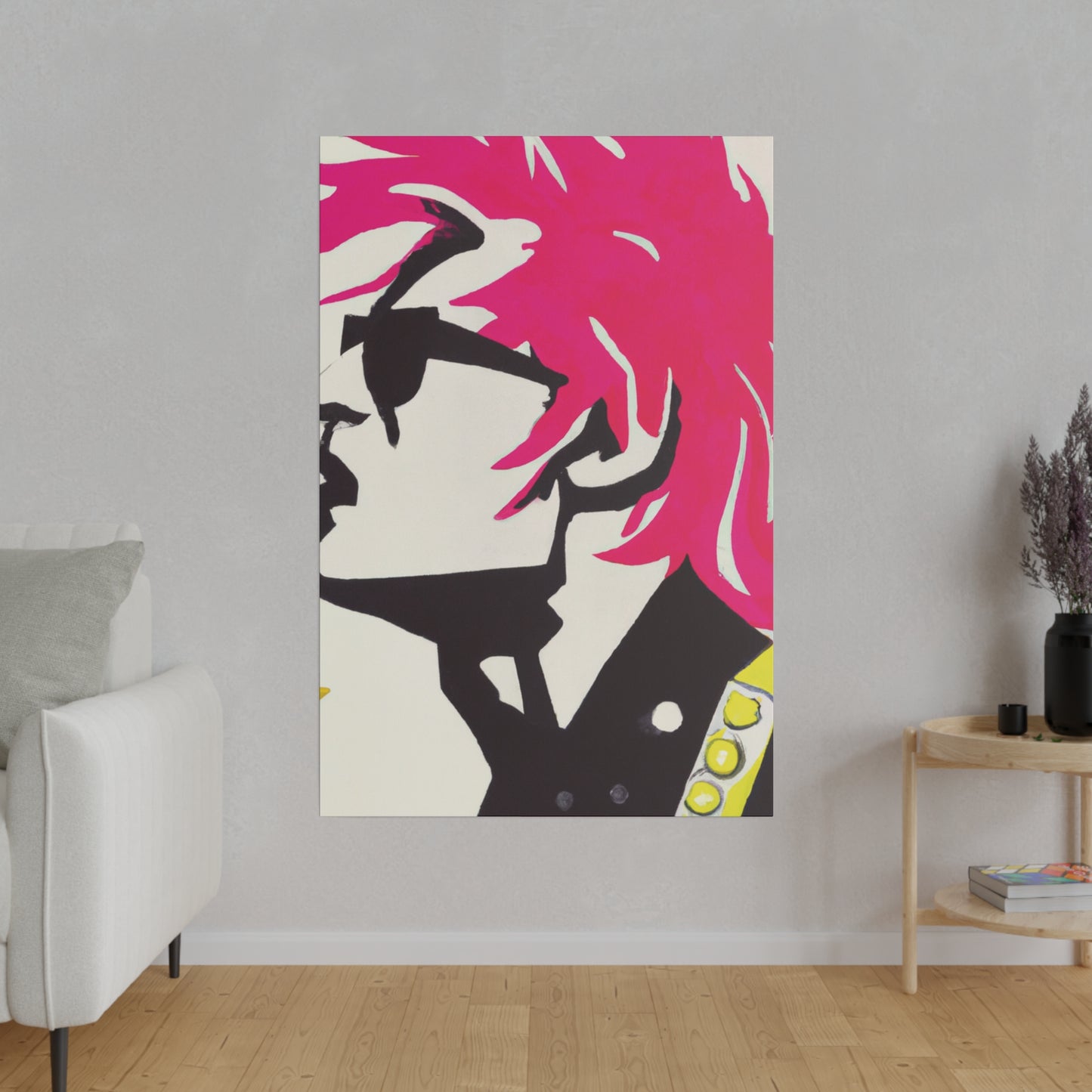 7144N - Rockstar Painting Print | Face | Abstract | Poster | Home Decor | Wall Art | Music Art | Canvas