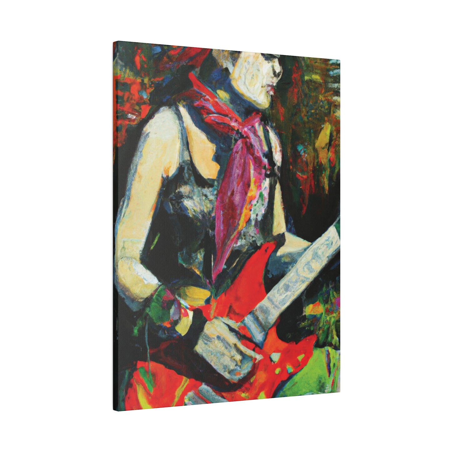 7203Q - Rockstar Oil Painting Style Print | Poster | Home Decor | Wall Art | Music Art | Canvas