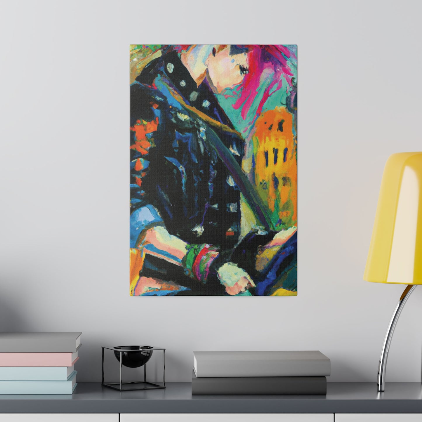 6449G - Rockstar Oil Painting Style Print | Poster | Home Decor | Wall Art | Music Art | Canvas