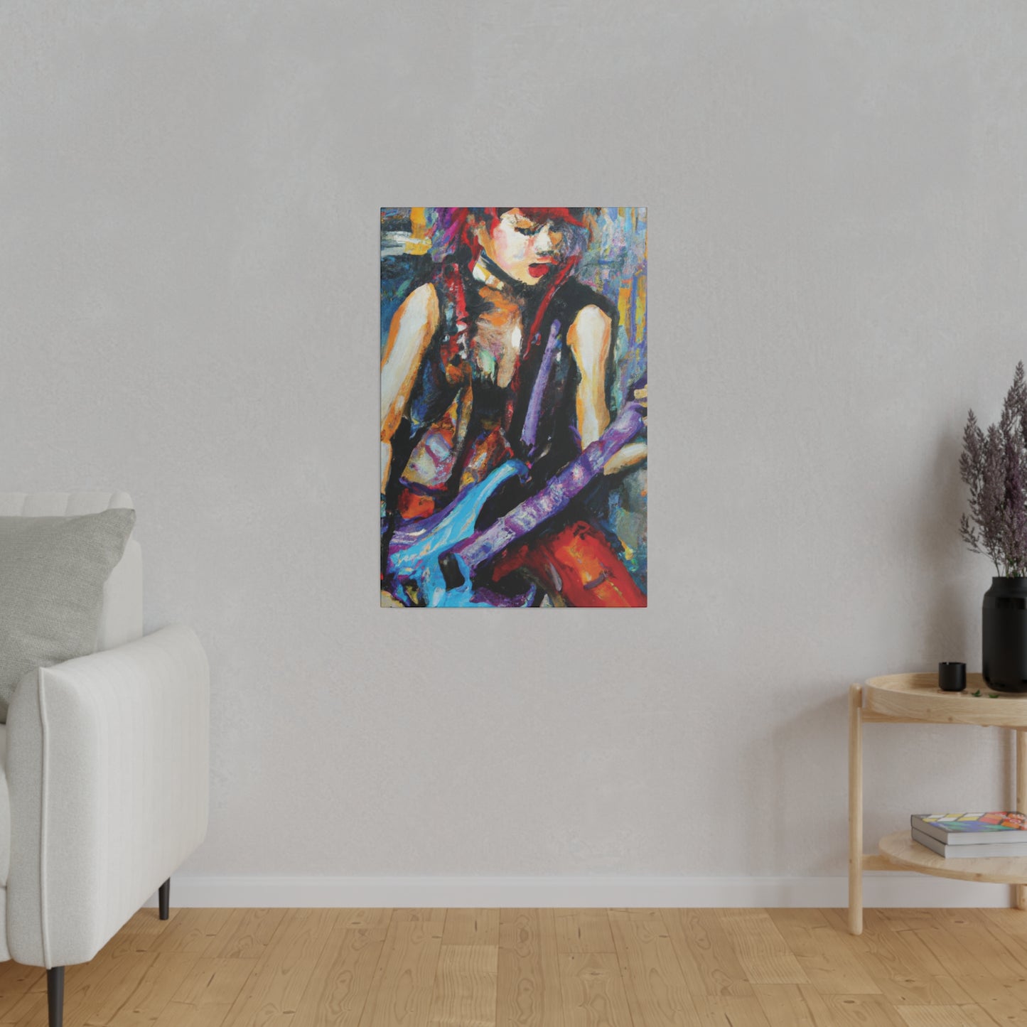 6251Z - Rockstar Oil Painting Style Print | Poster | Home Decor | Wall Art | Music Art | Canvas