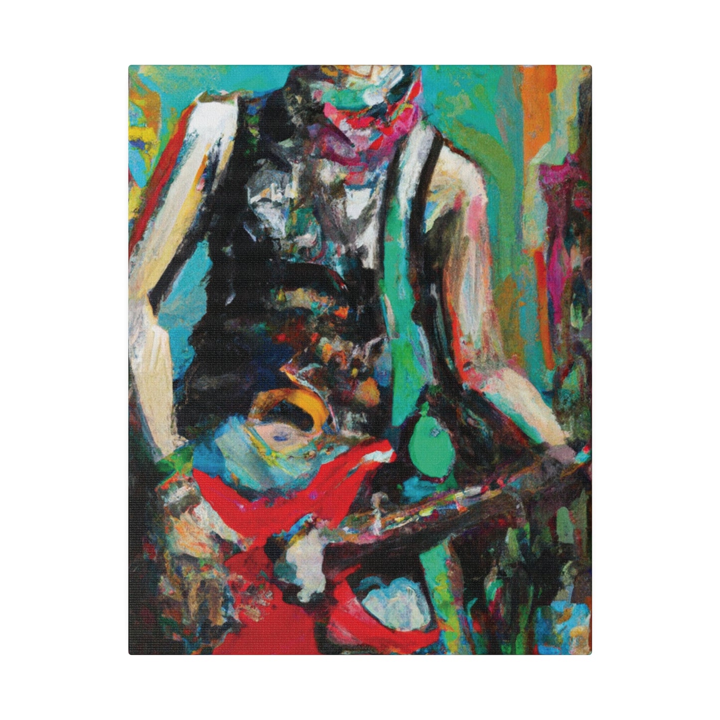 9287Z - Rockstar Oil Painting Style Print | Poster | Home Decor | Wall Art | Music Art | Canvas