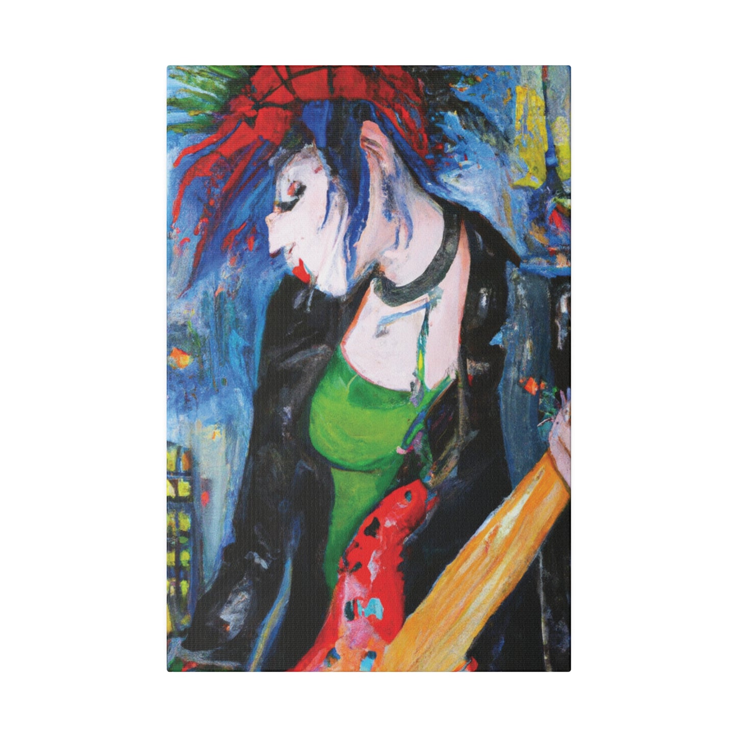 9423T - Rockstar Oil Painting Style Print | Poster | Home Decor | Wall Art | Music Art | Canvas