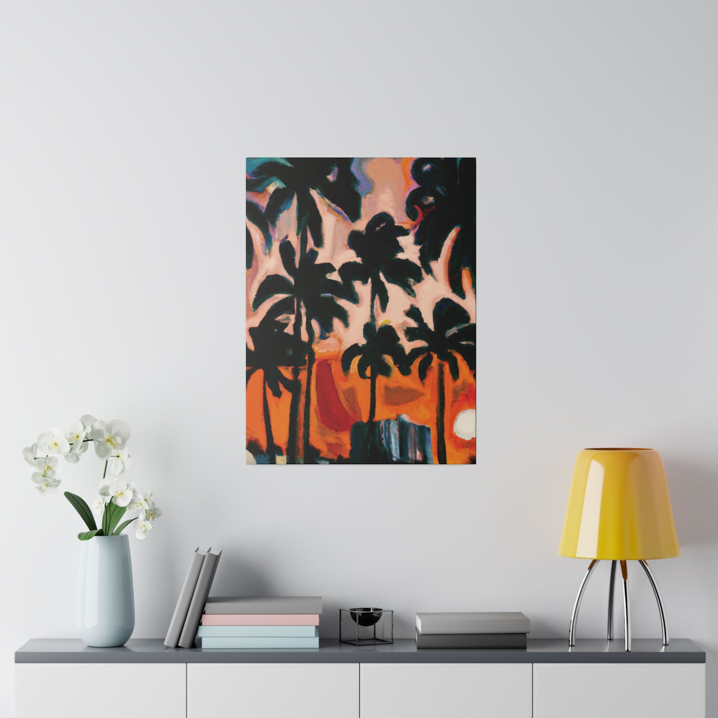 4317T - Miami Beach Sunset Painting Print | Miami | Beach | Sunset | Poster | Home Decor | Wall Art | Canvas
