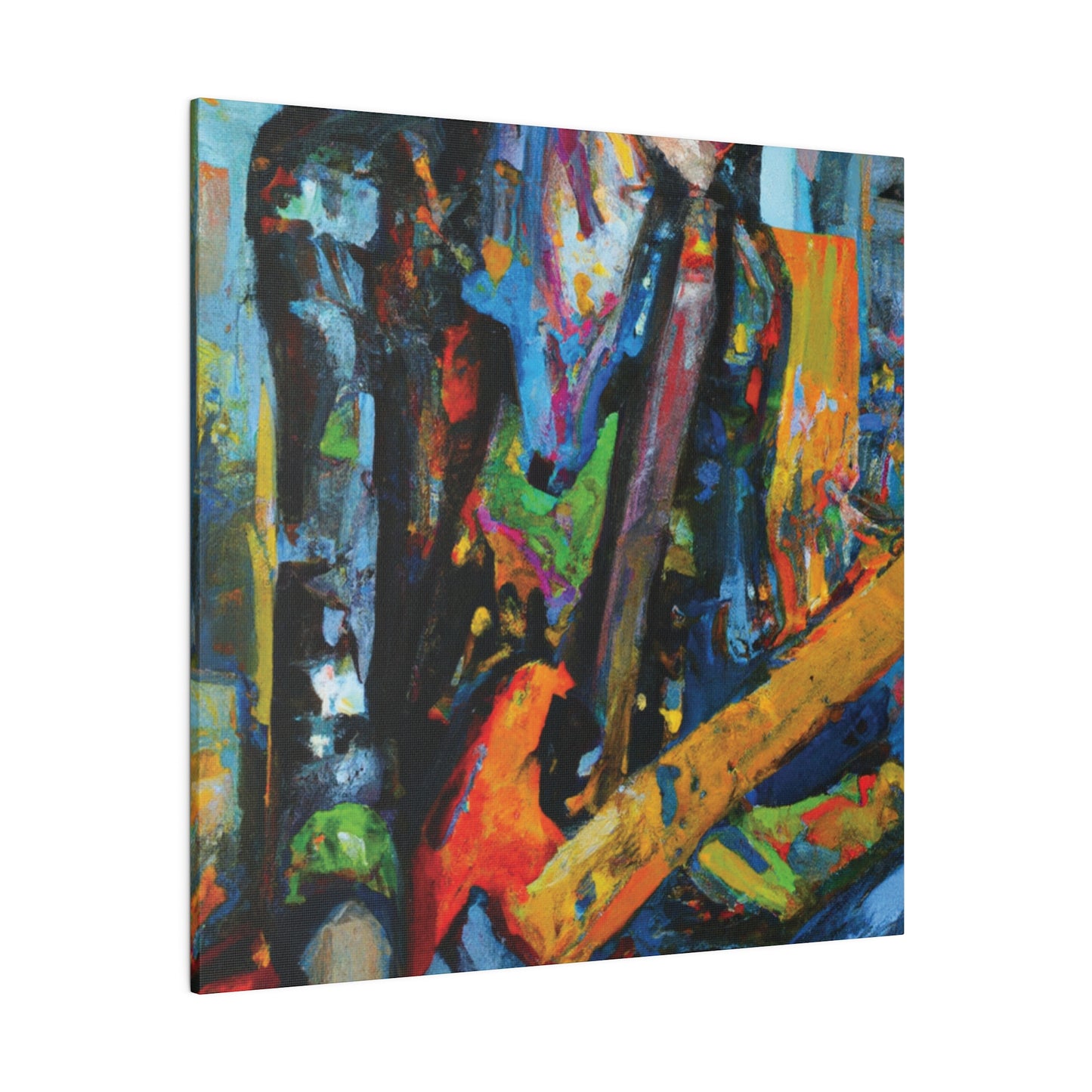 7893K - Rockstar Oil Painting Style Print | Poster | Home Decor | Wall Art | Music Art | Canvas