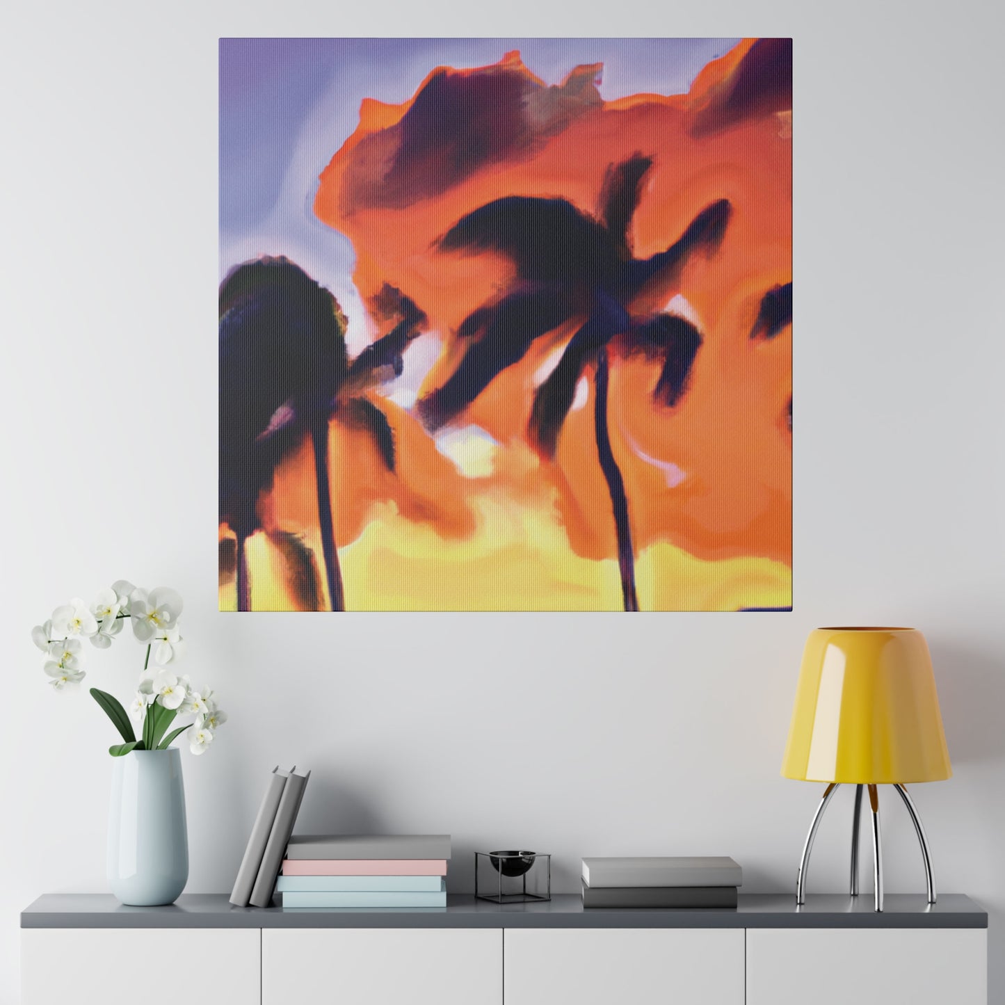 3415F - Miami Beach Sunset Painting Print | Miami | Beach | Sunset | Poster | Home Decor | Wall Art | Canvas