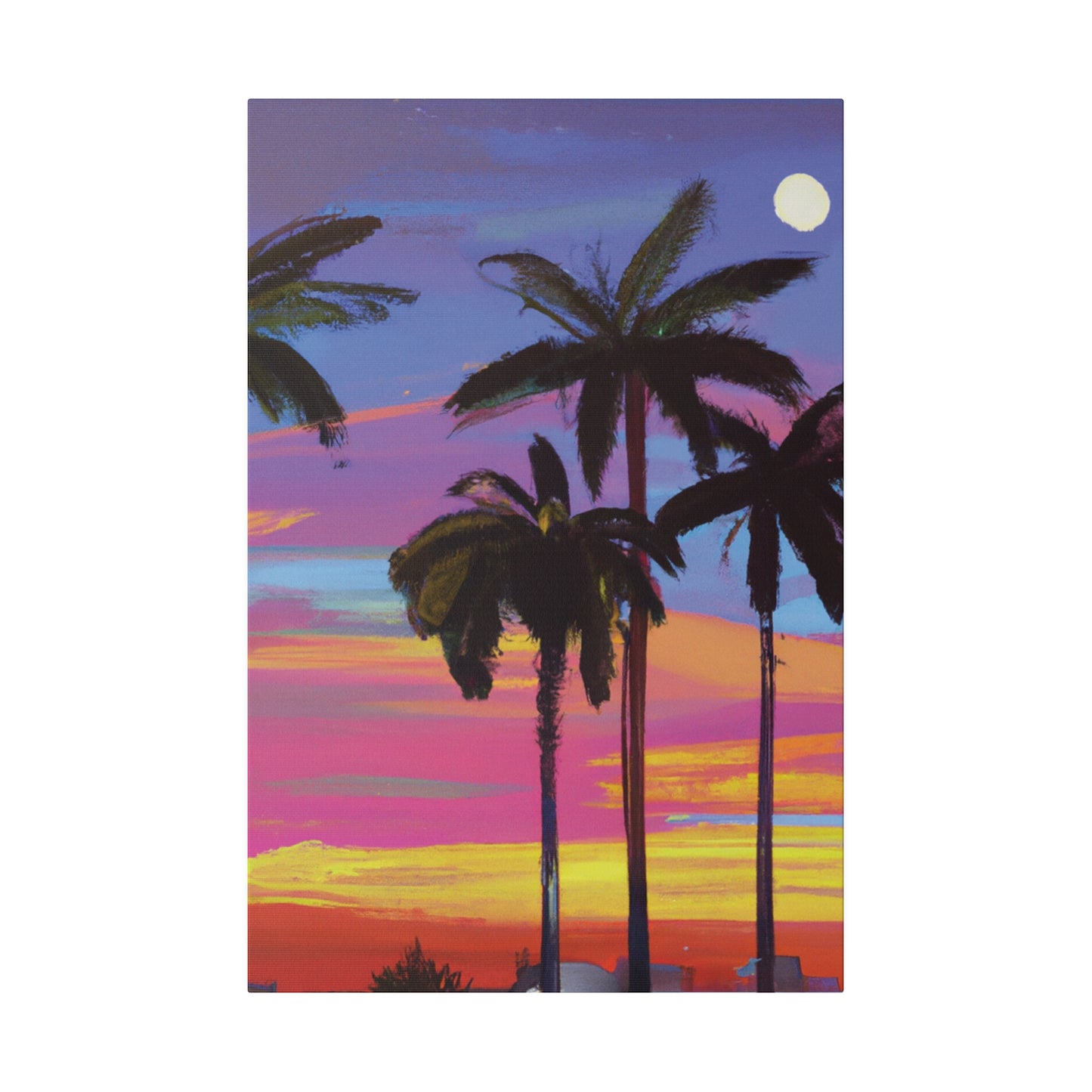 4360Y - Miami Beach Sunset Painting Print | Miami | Beach | Sunset | Poster | Home Decor | Wall Art | Canvas