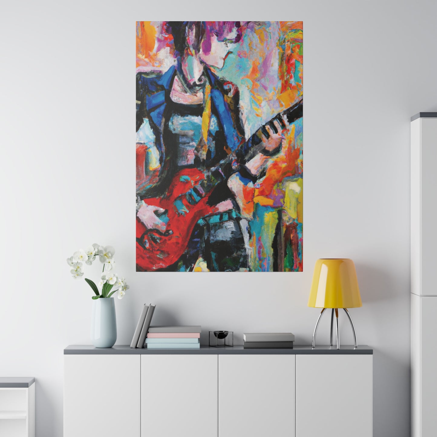 3278V - Rockstar Oil Painting Style Print | Poster | Home Decor | Wall Art | Music Art | Canvas