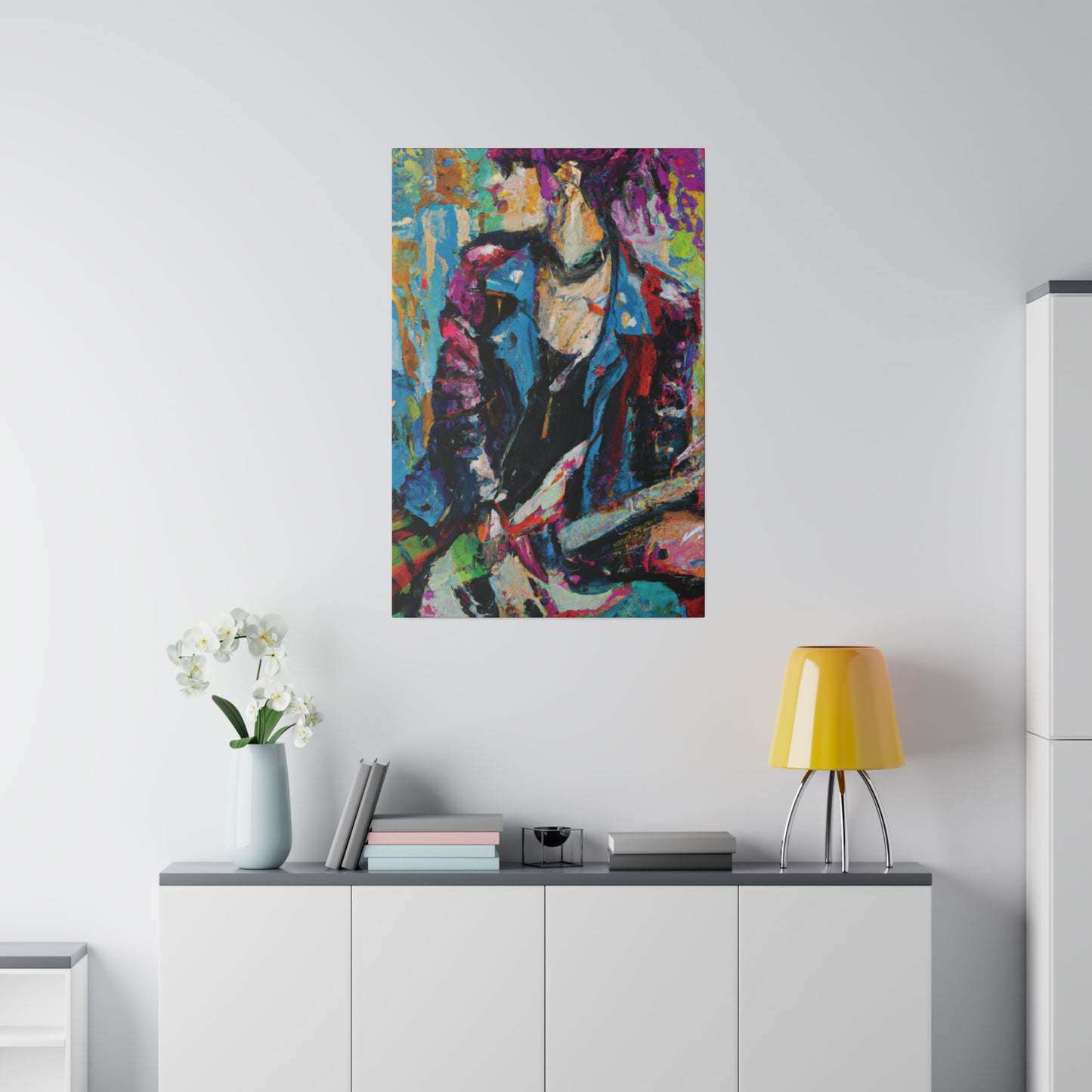 9653F - Rockstar Oil Painting Style Print | Poster | Home Decor | Wall Art | Music Art | Canvas