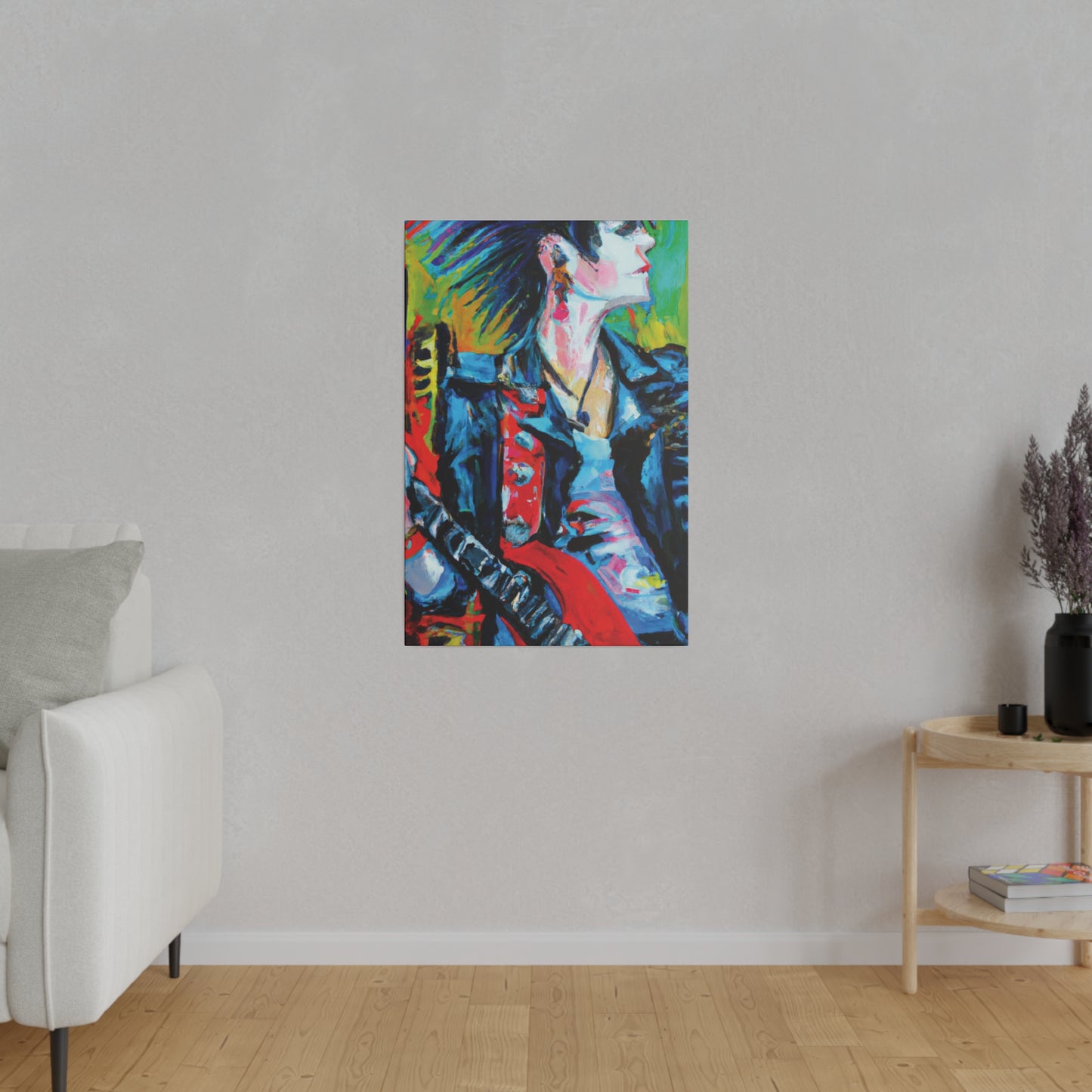 4109T - Rockstar Oil Painting Style Print | Poster | Home Decor | Wall Art | Music Art | Canvas