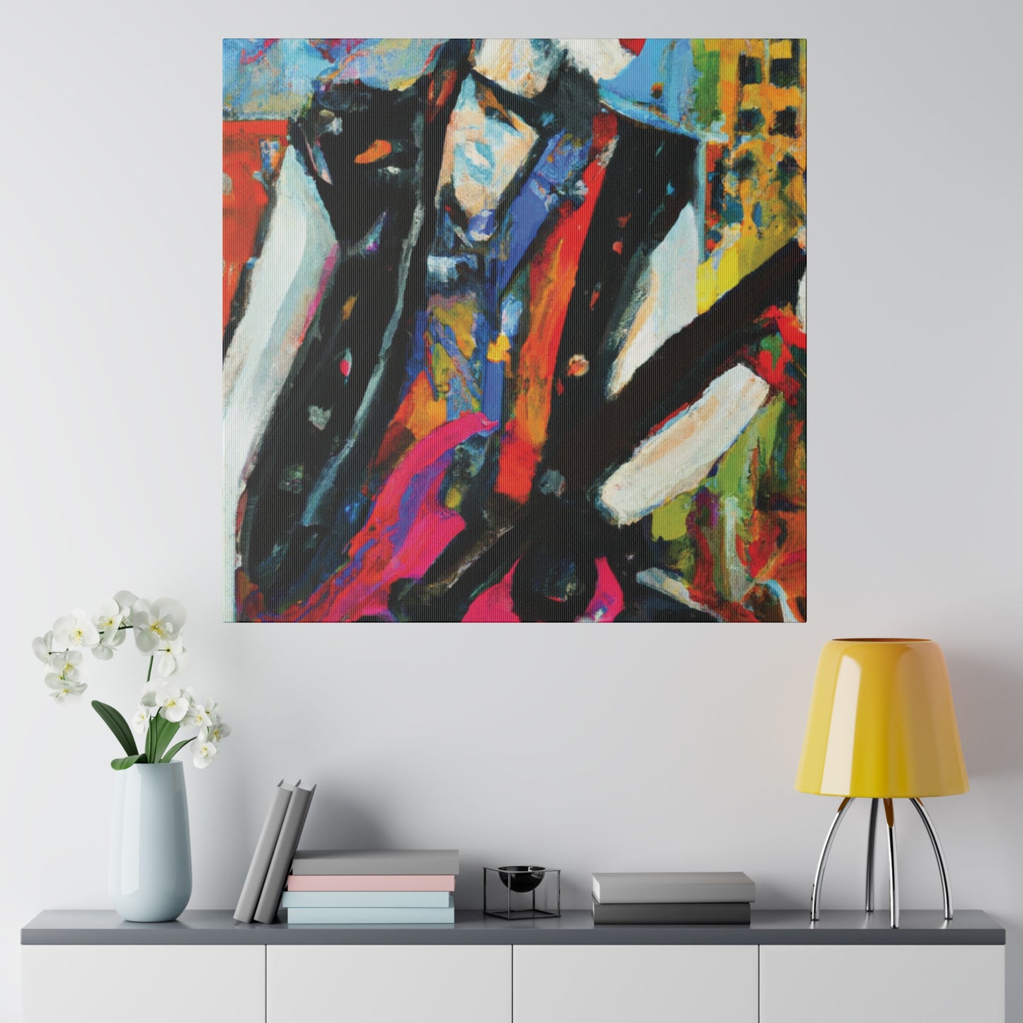 6735O - Rockstar Oil Painting Style Print | Poster | Home Decor | Wall Art | Music Art | Canvas