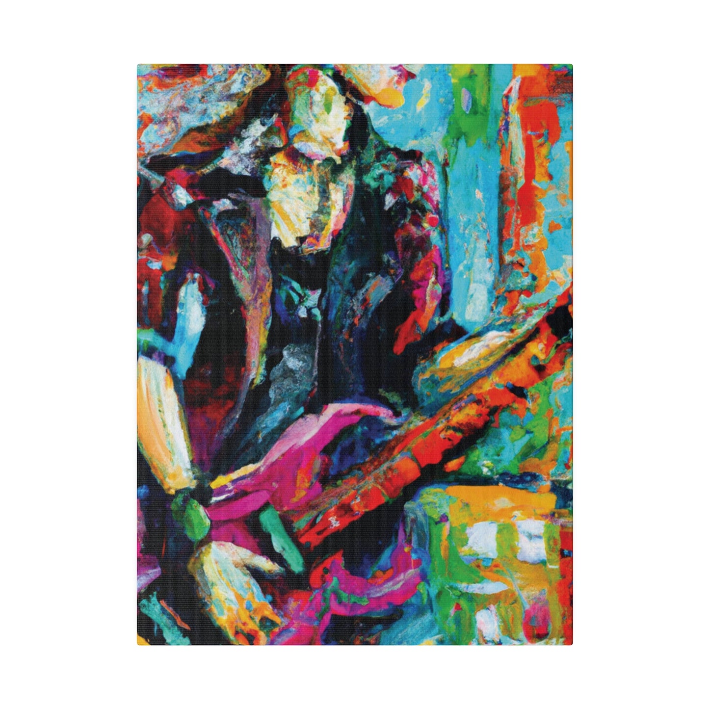 5003E - Rockstar Oil Painting Style Print | Poster | Home Decor | Wall Art | Music Art | Canvas