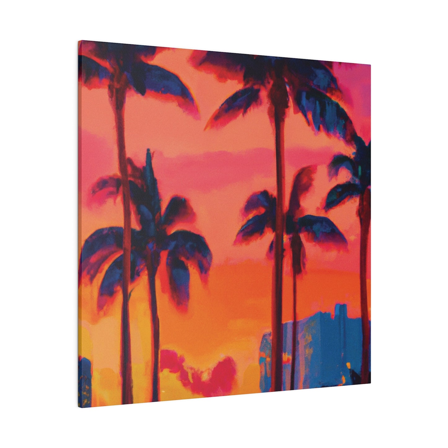 4456Y - Miami Beach Sunset Painting Print | Miami | Beach | Sunset | Poster | Home Decor | Wall Art | Canvas