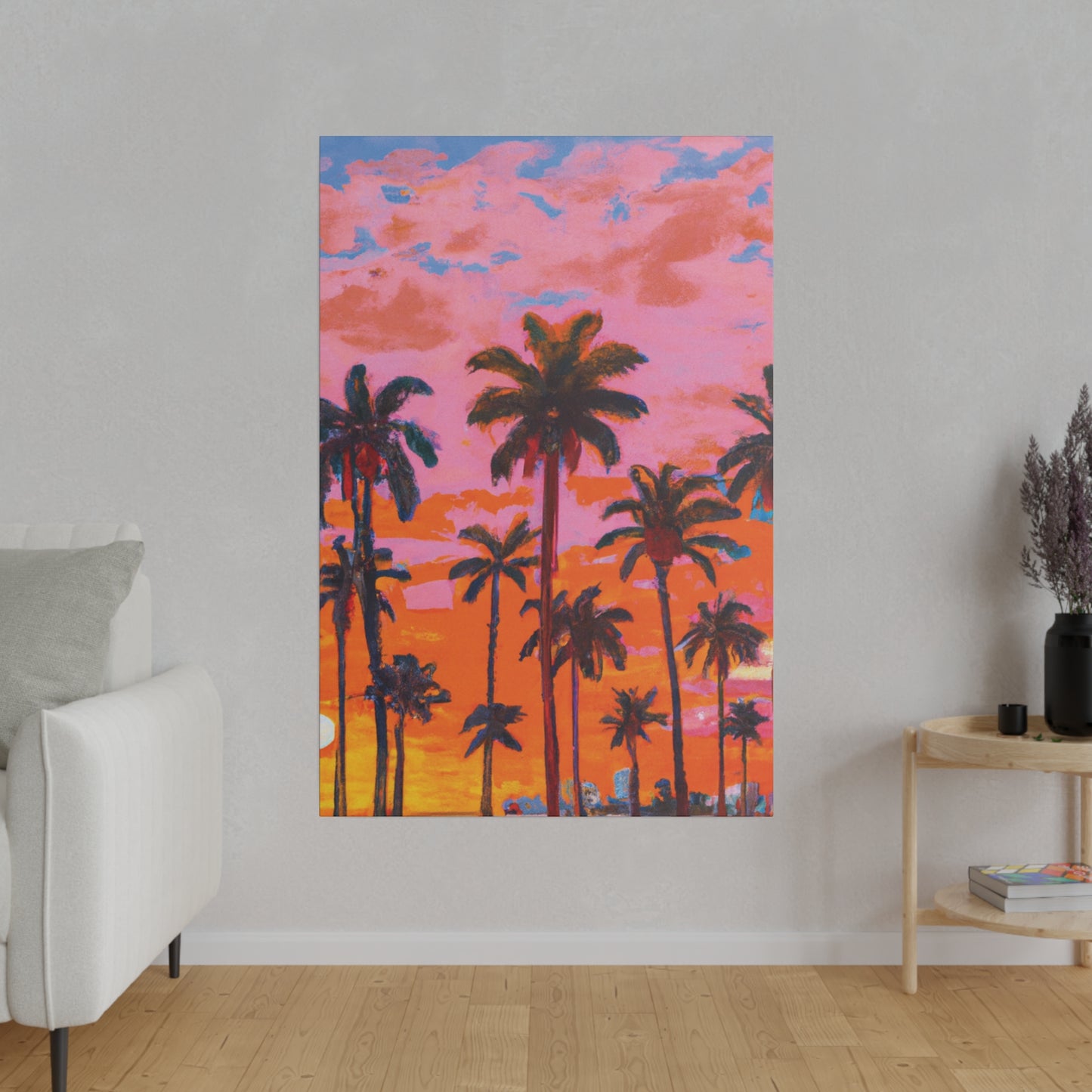 9385A - Miami Beach Sunset Painting Print | Miami | Beach | Sunset | Poster | Home Decor | Wall Art | Canvas