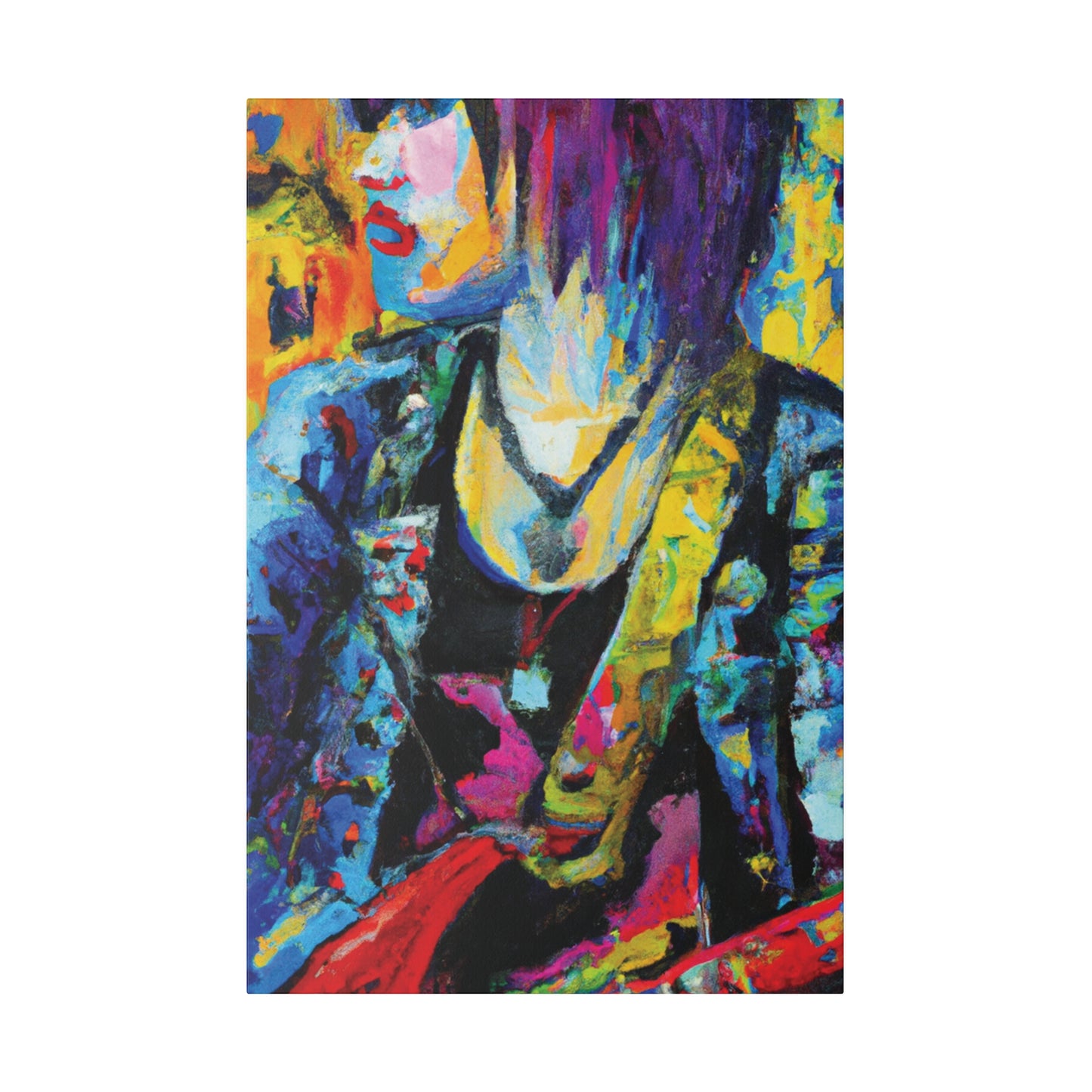 9756Z - Rockstar Oil Painting Style Print | Poster | Home Decor | Wall Art | Music Art | Canvas