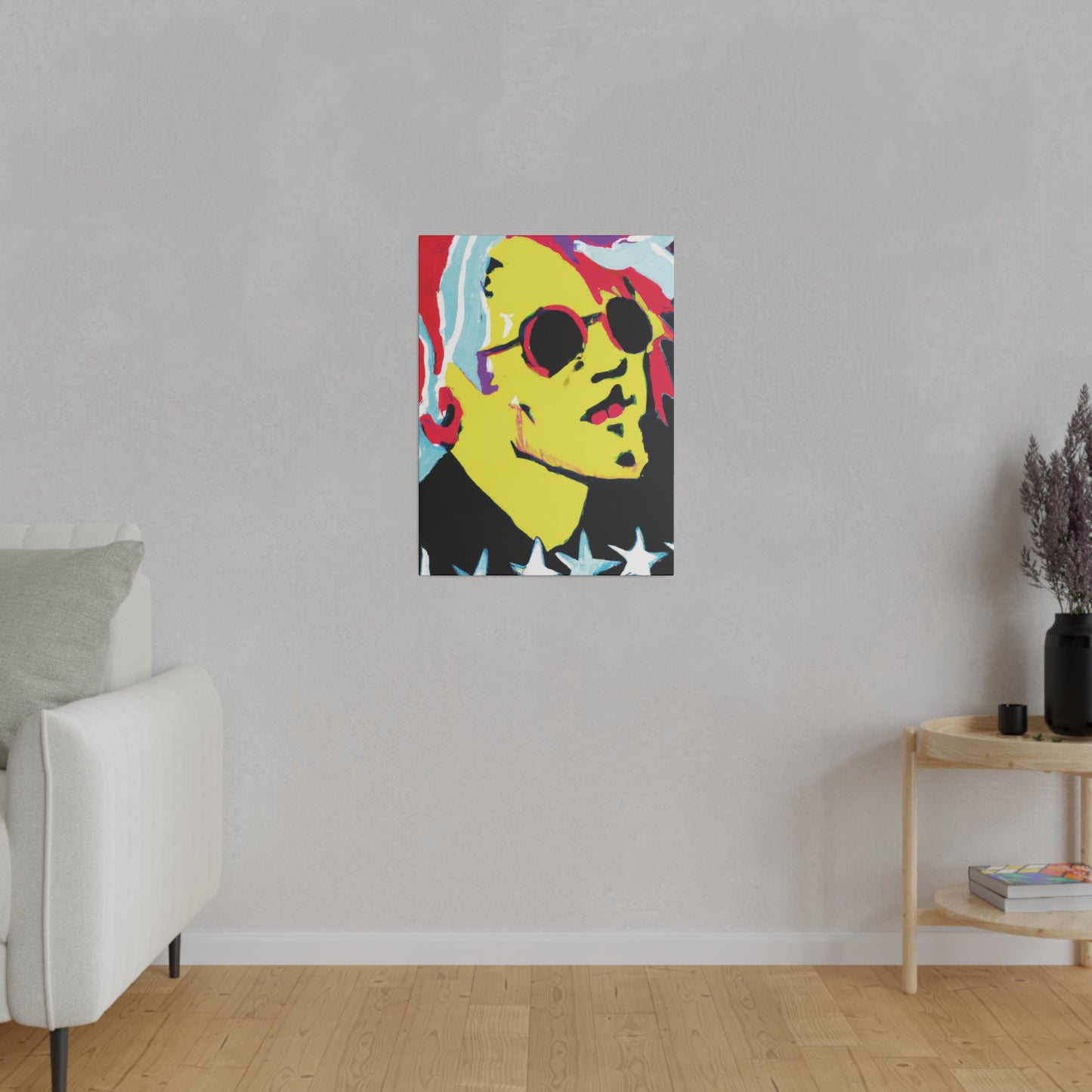 6475K - Rockstar Painting Print | Face | Abstract | Poster | Home Decor | Wall Art | Music Art | Canvas