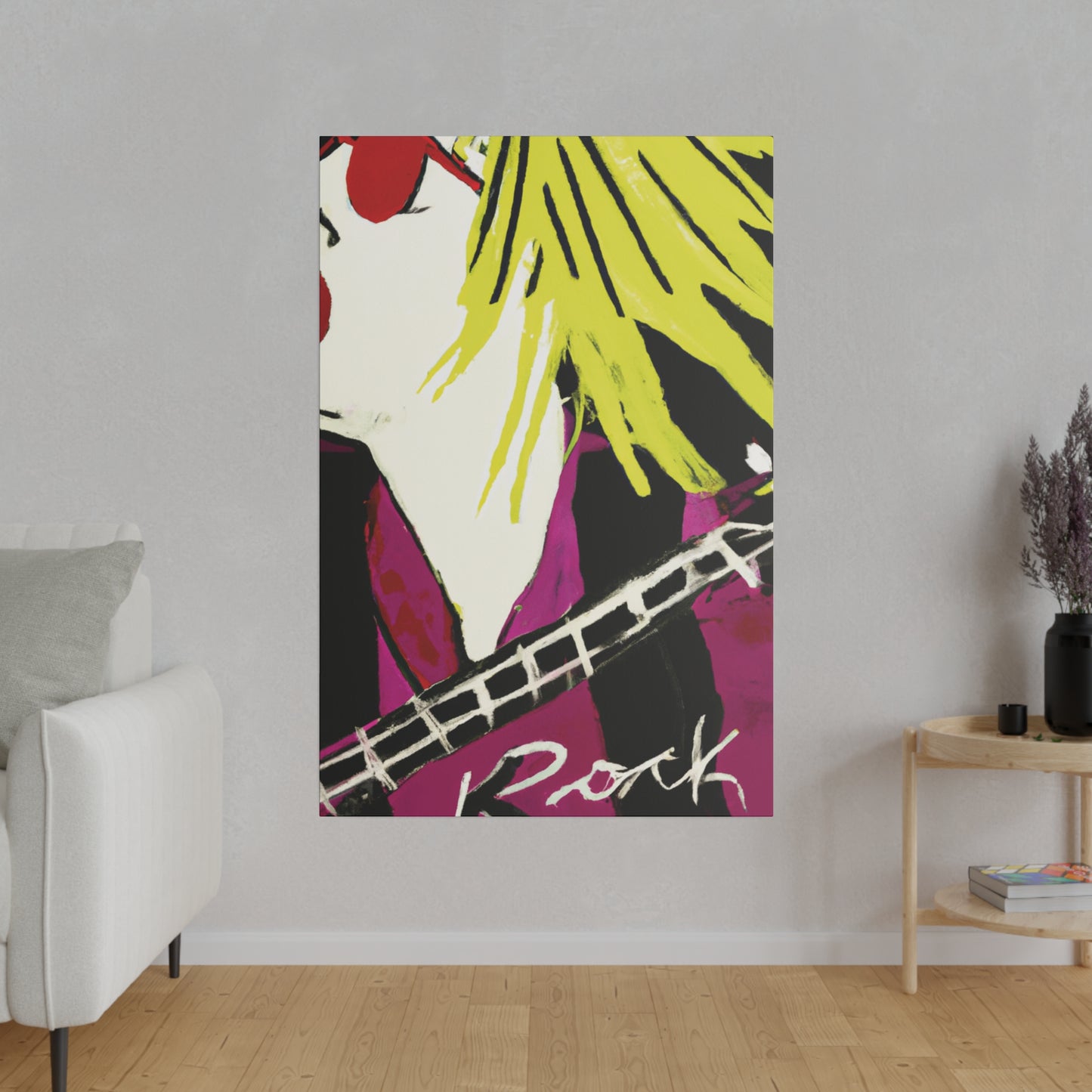 7182Q - Rockstar Painting Print | Face | Abstract | Poster | Home Decor | Wall Art | Music Art | Canvas