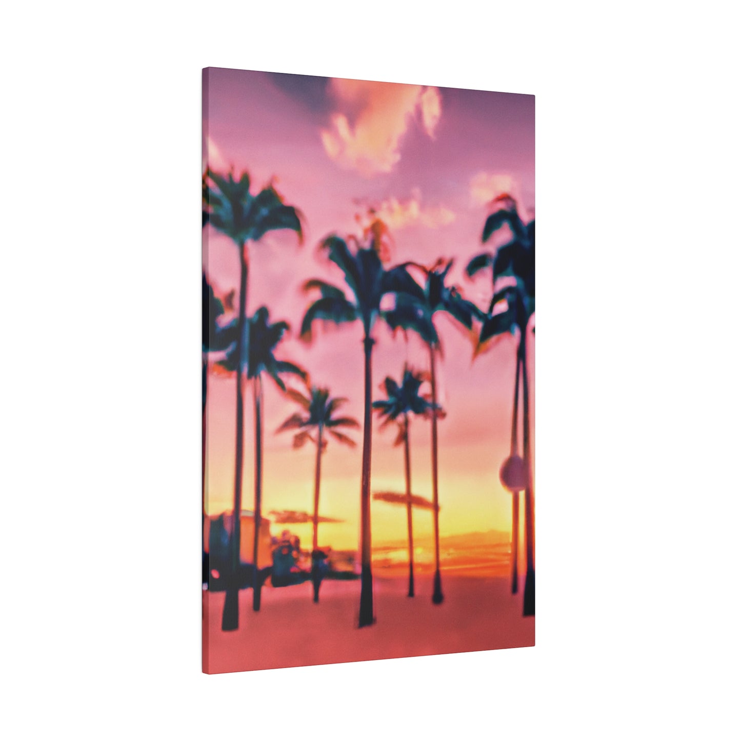 8183G - Miami Beach Sunset Painting Print | Miami | Beach | Sunset | Poster | Home Decor | Wall Art | Canvas