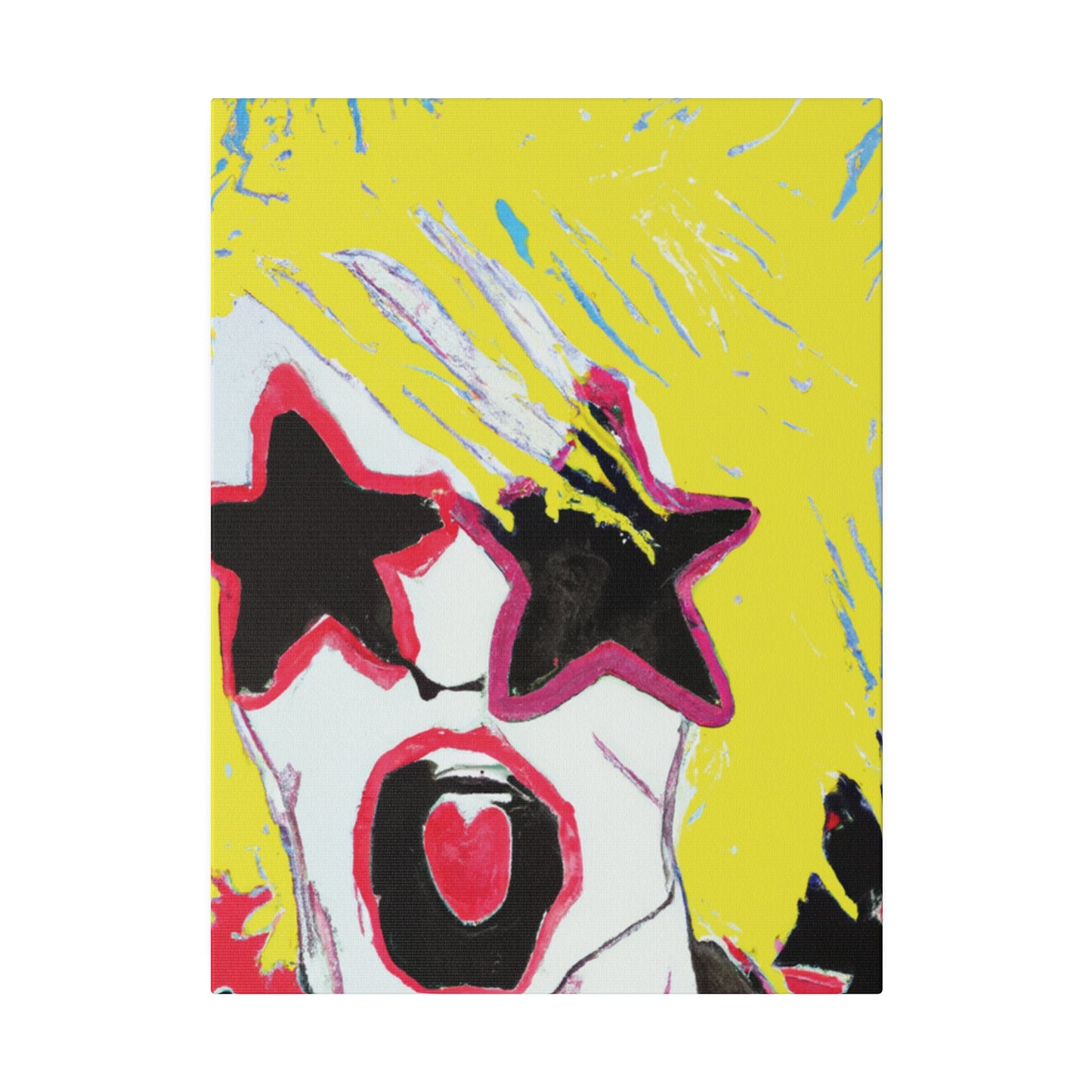 6256G - Rockstar Painting Print | Face | Abstract | Poster | Home Decor | Wall Art | Music Art | Canvas