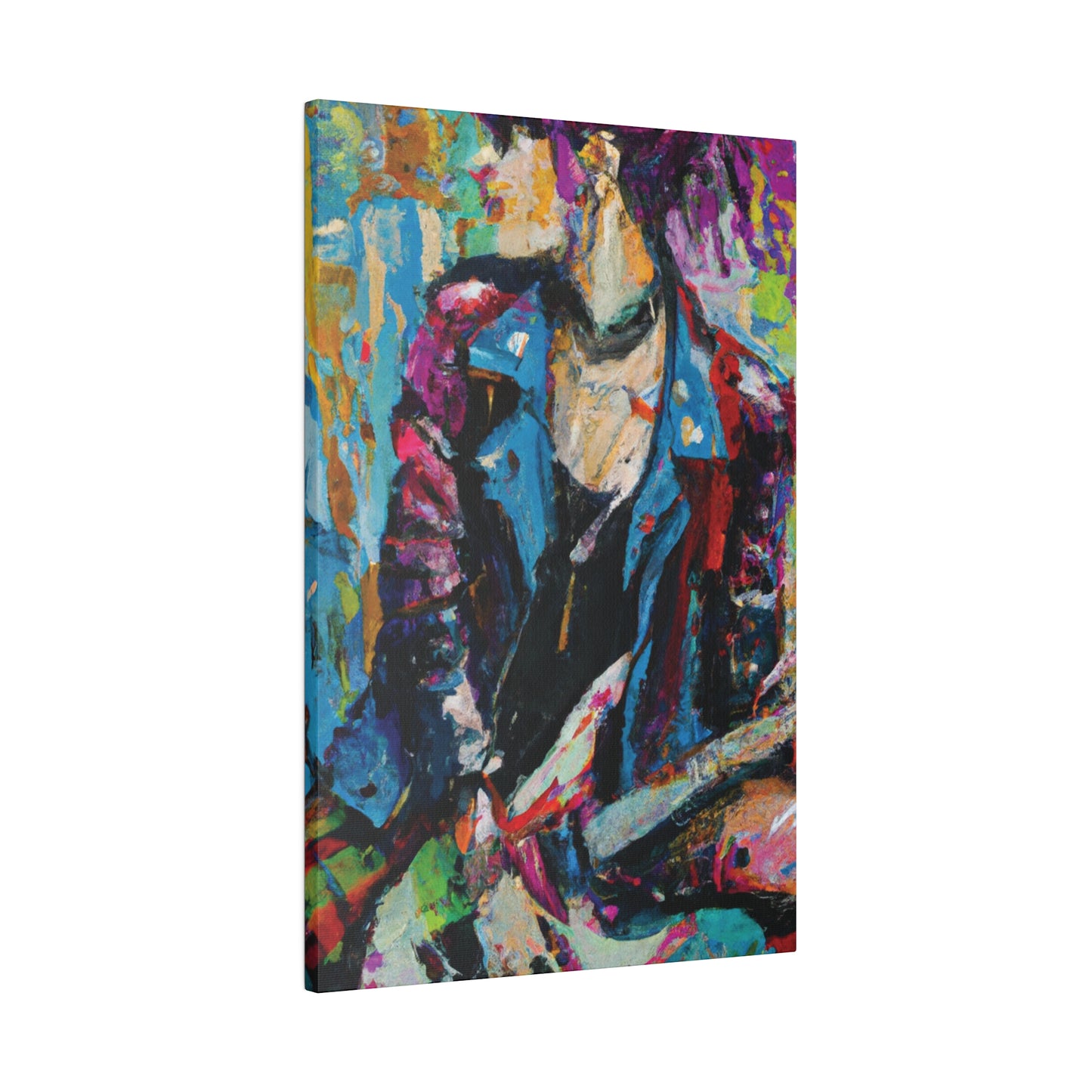 9653F - Rockstar Oil Painting Style Print | Poster | Home Decor | Wall Art | Music Art | Canvas