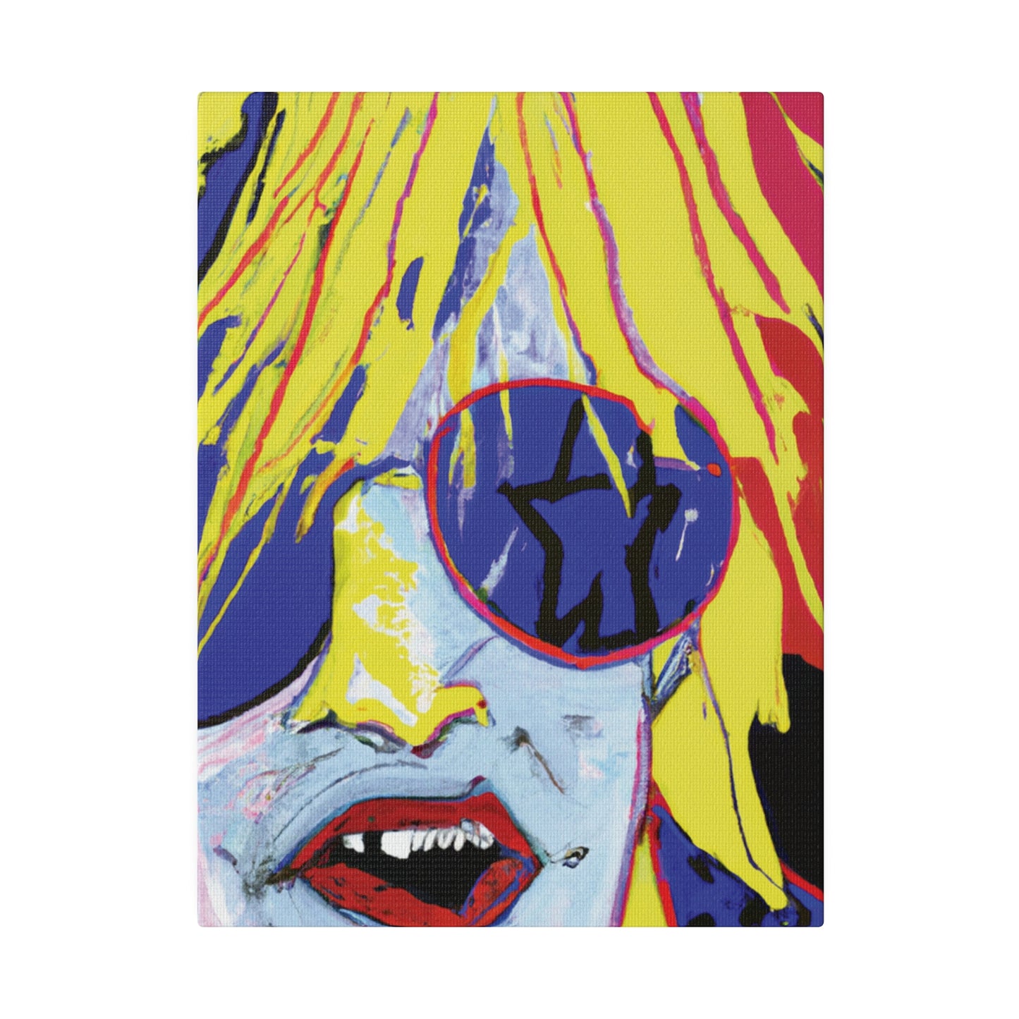 8742G - Rockstar Painting Print | Face | Abstract | Poster | Home Decor | Wall Art | Music Art | Canvas