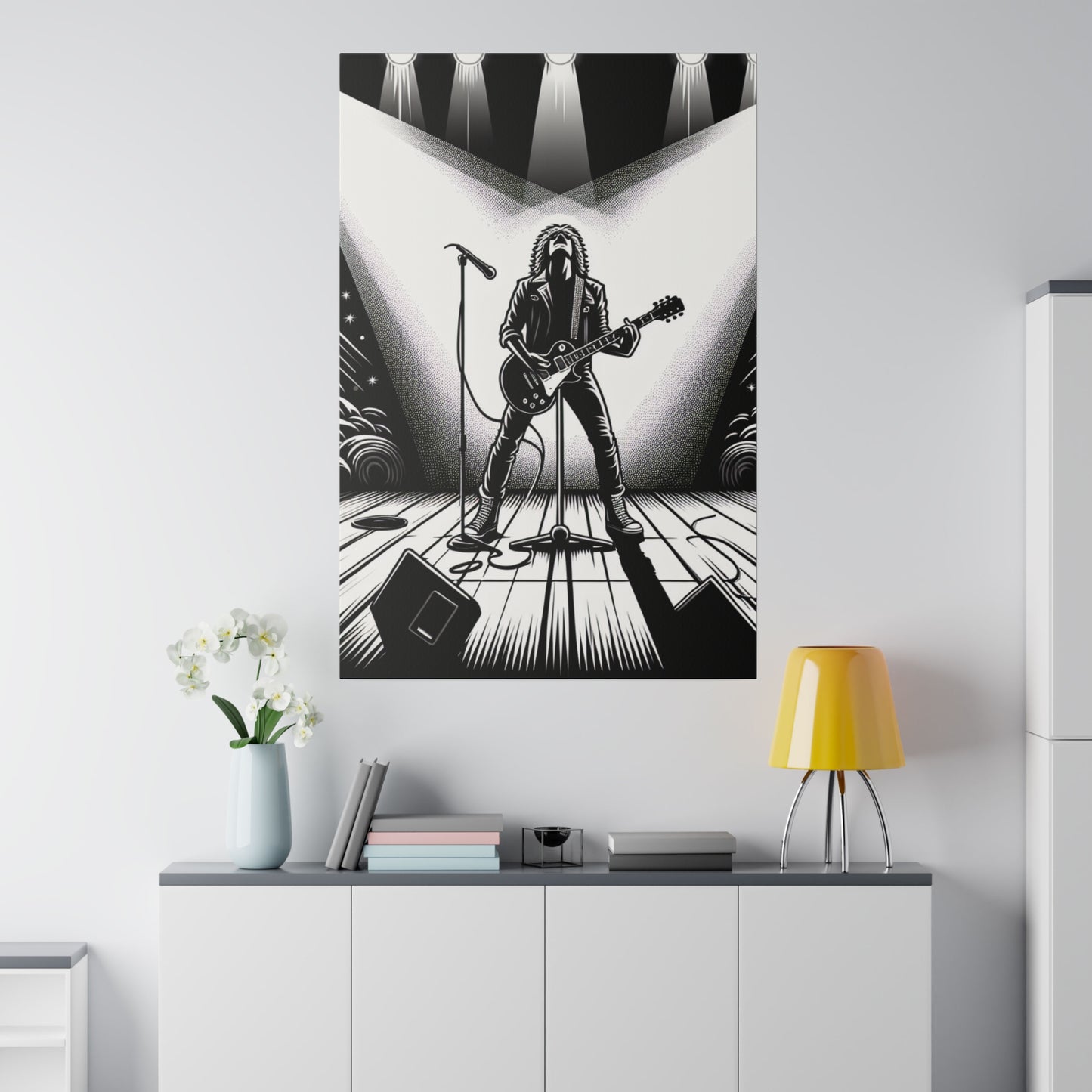 5472M - music art work, rockstar gifts, musician gift ideas, guitar art work, guitar artwork, guitar wall art canvas, playing guitar, decor