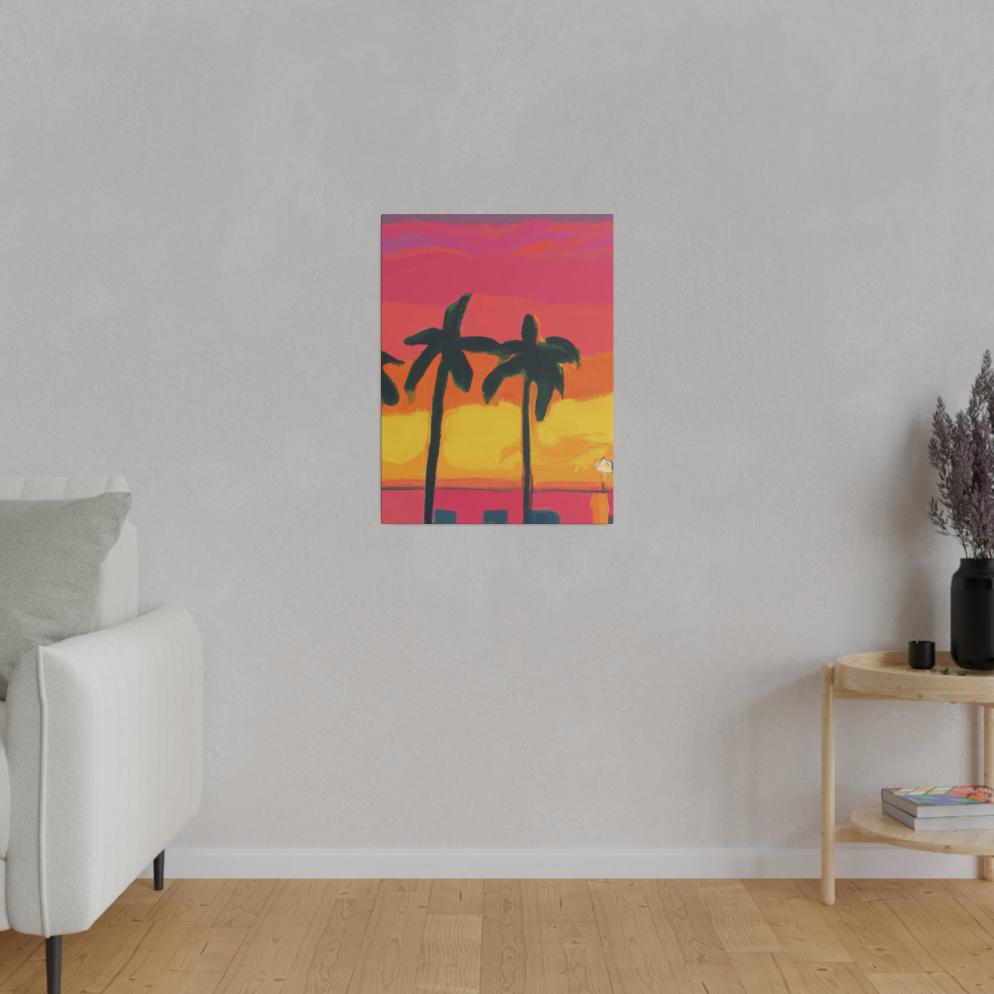 9642Q - Miami Beach Sunset Painting Print | Miami | Beach | Sunset | Poster | Home Decor | Wall Art | Canvas