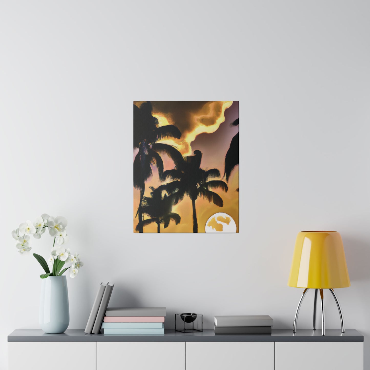 6382Q - Miami Beach Sunset Painting Print | Miami | Beach | Sunset | Poster | Home Decor | Wall Art | Canvas