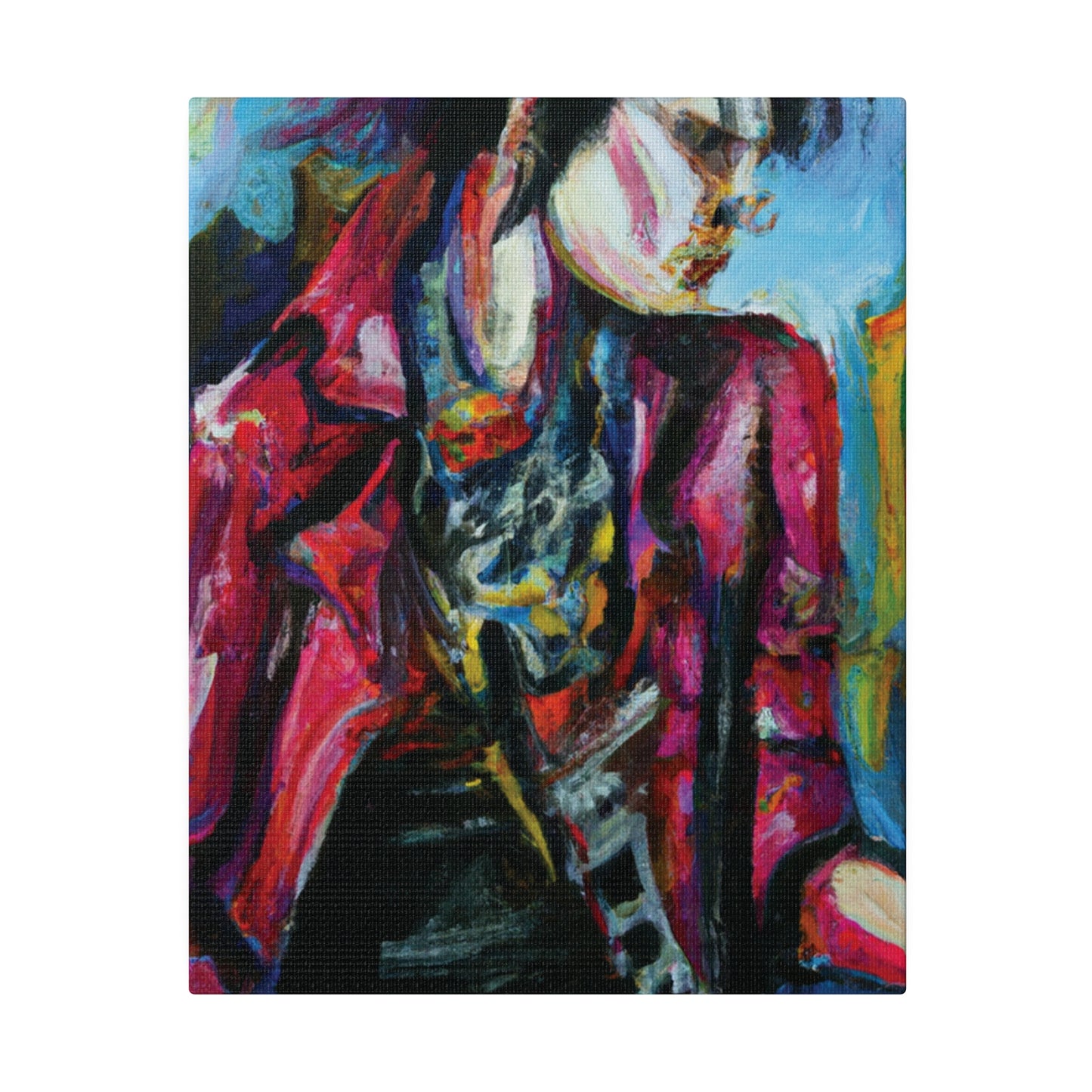 7152R - Rockstar Oil Painting Style Print | Poster | Home Decor | Wall Art | Music Art | Canvas