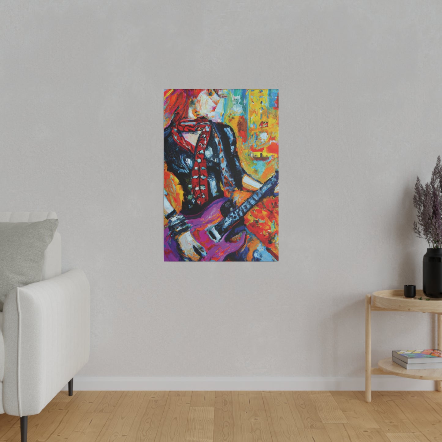 7342P - Rockstar Oil Painting Style Print | Poster | Home Decor | Wall Art | Music Art | Canvas