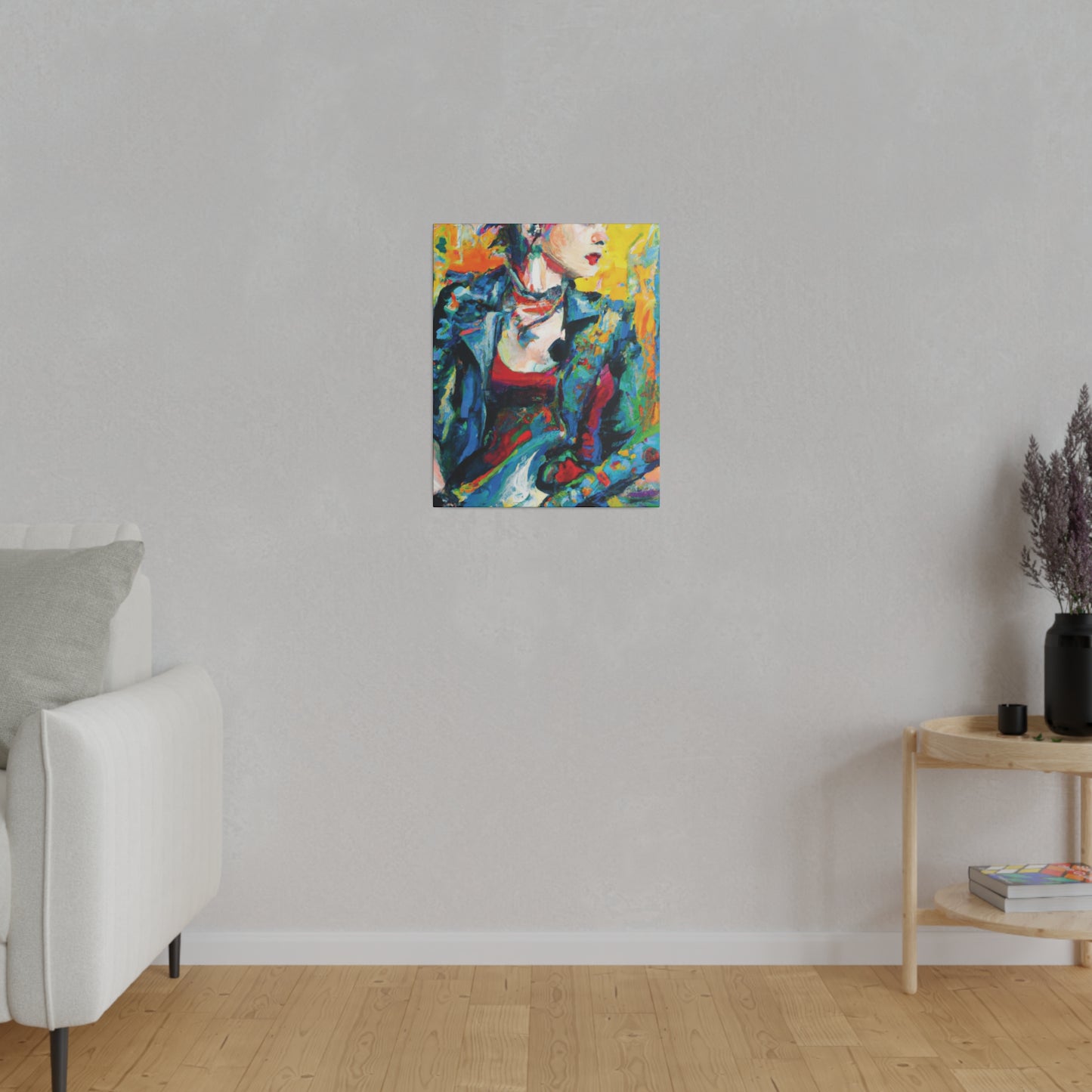 9075K - Rockstar Oil Painting Style Print | Poster | Home Decor | Wall Art | Music Art | Canvas